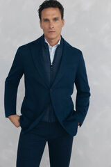 Pedro del Hierro Basic jersey-knit blazer with removable lining Blue