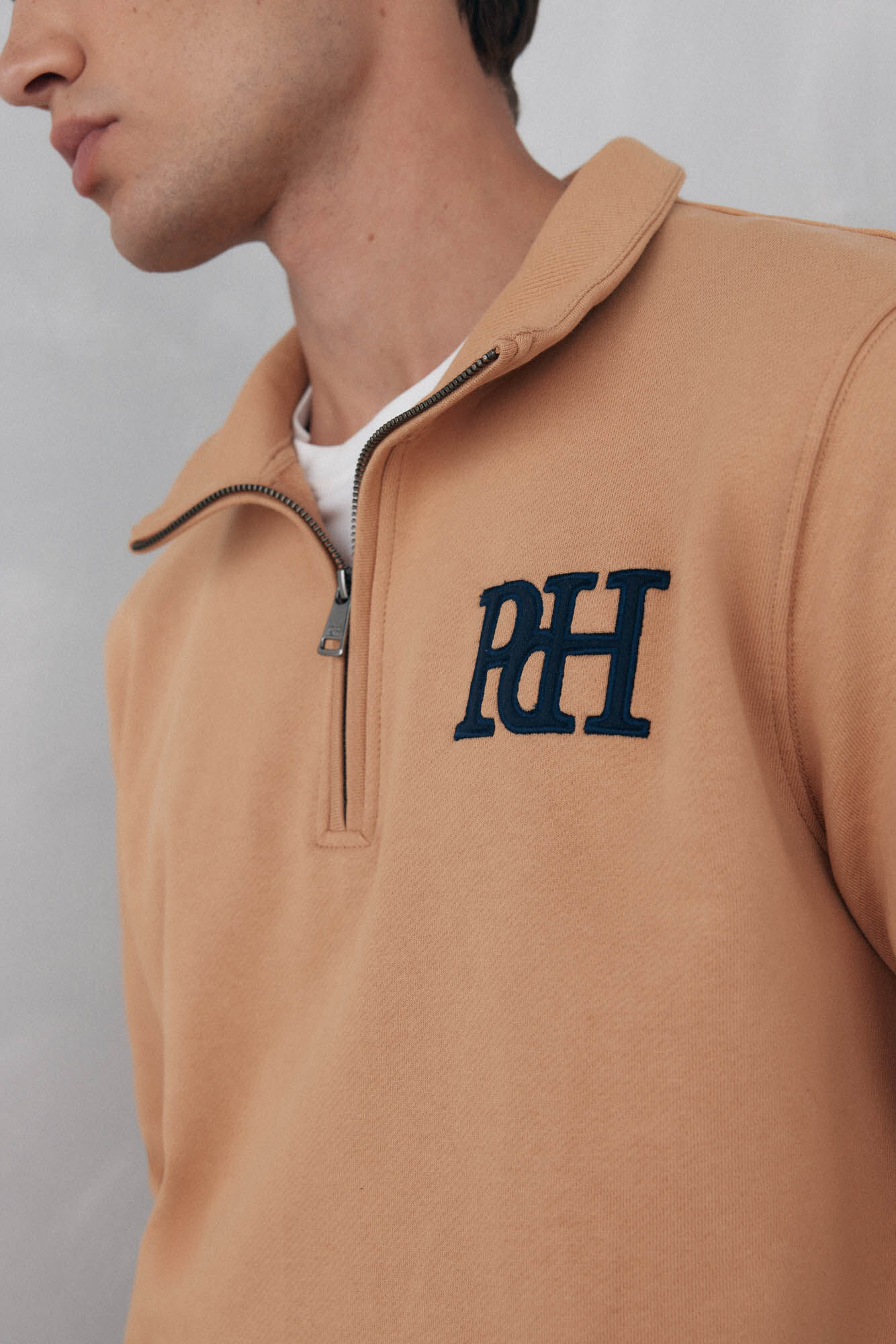 Pedro del Hierro Vespa neck sweatshirt Brown