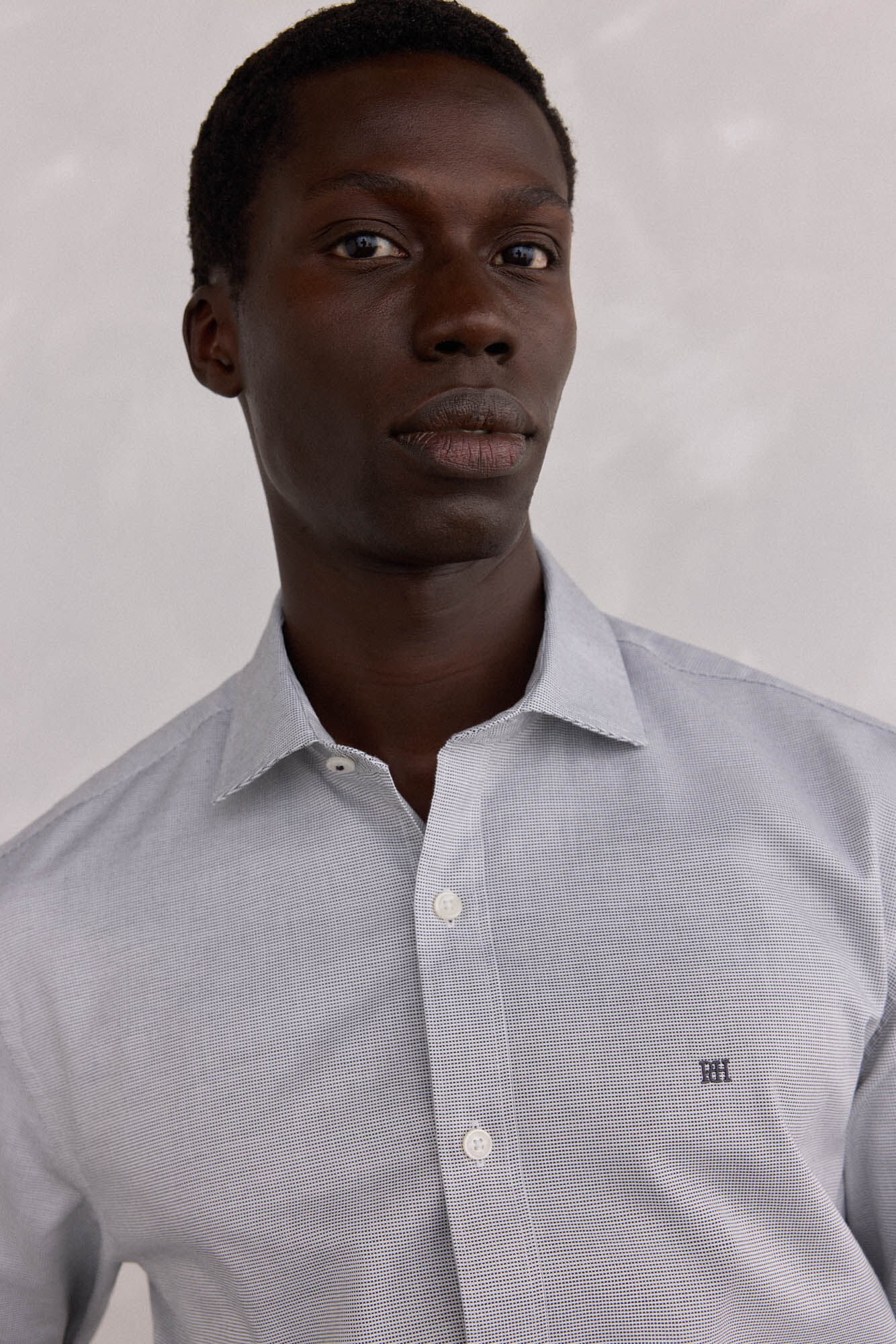 Pedro del Hierro Easy-iron structured shirt + anti-odor regular fit Grey