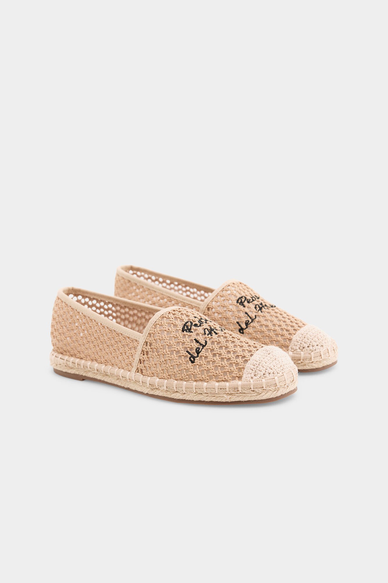 Pedro del Hierro Logo espadrille Ecru
