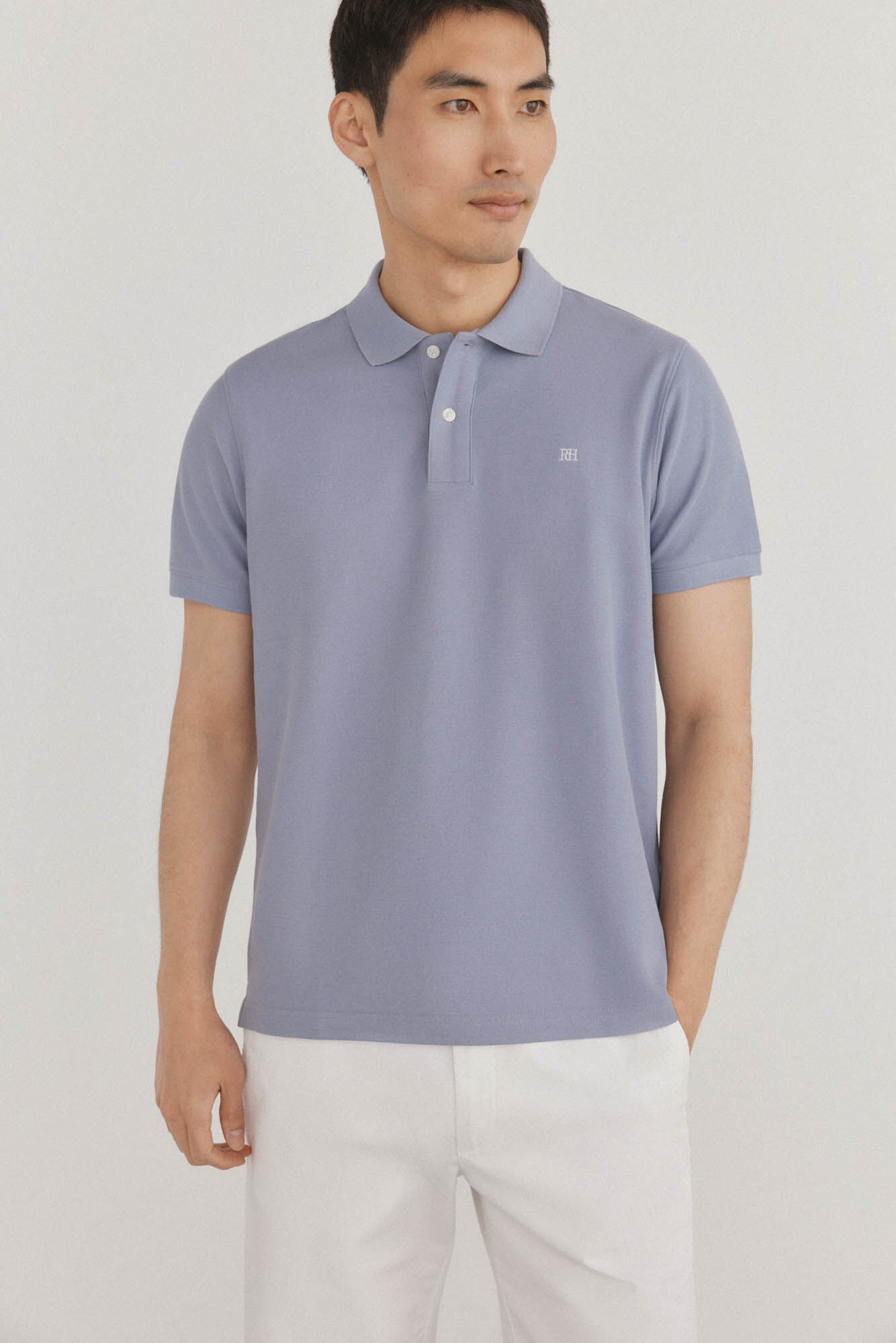 Pedro del Hierro Polo b&aacute;sico regular em piqu&eacute; P&uacute;rpura