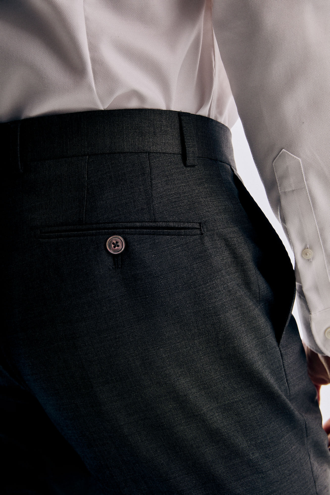 Pedro del Hierro Tailored fit grey trousers Grey