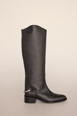 Pedro del Hierro Equestrian boot with metallic detail Black