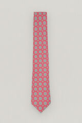 Pedro del Hierro Motif silk tie Pink