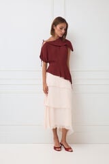 TFP by Tamara Falc&oacute; Asymmetric dress Brown
