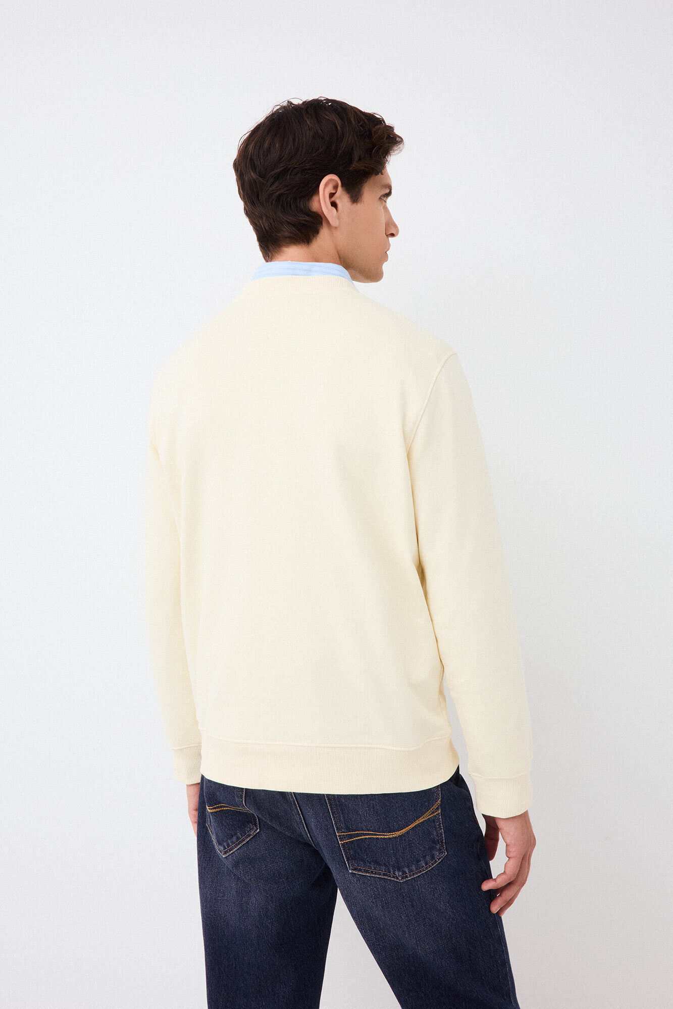 Pedro del Hierro Crew neck logo sweatshirt Yellow