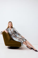 Pedro del Hierro Wrap effect long sleeve dress Blue