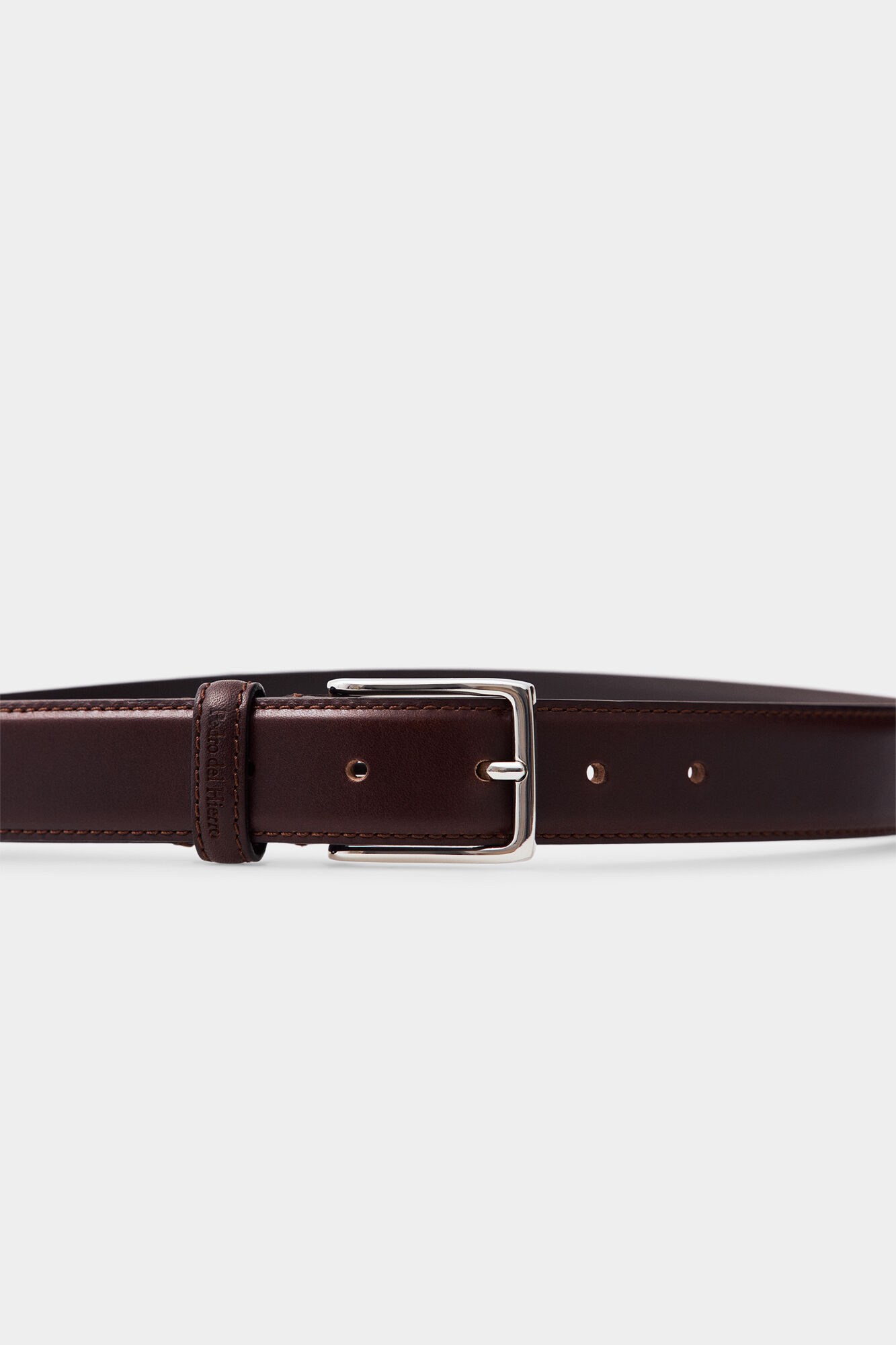 Pedro del Hierro Leather dress belt Brown