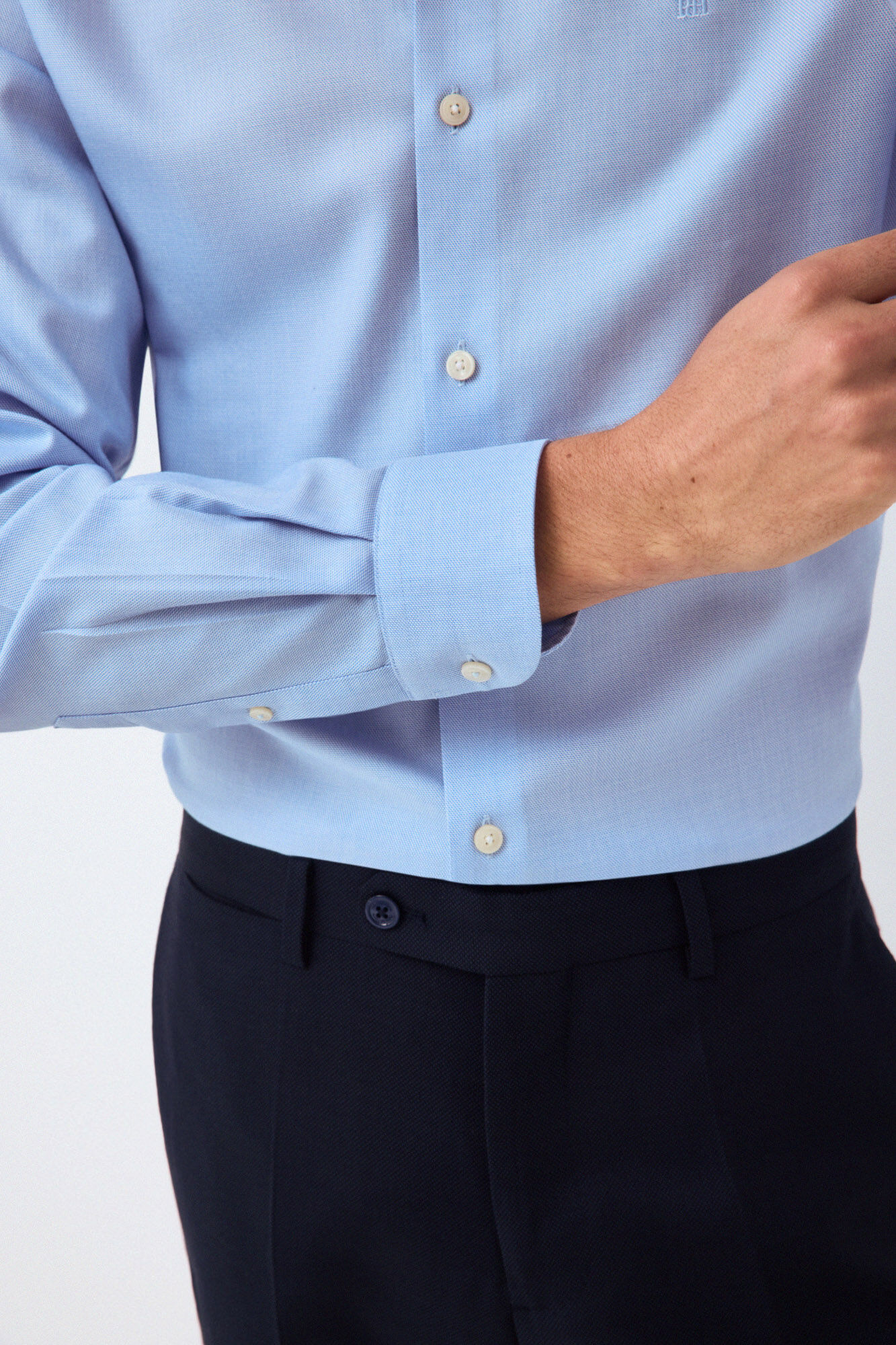 Pedro del Hierro Non-iron + anti-stain structure dress shirt
