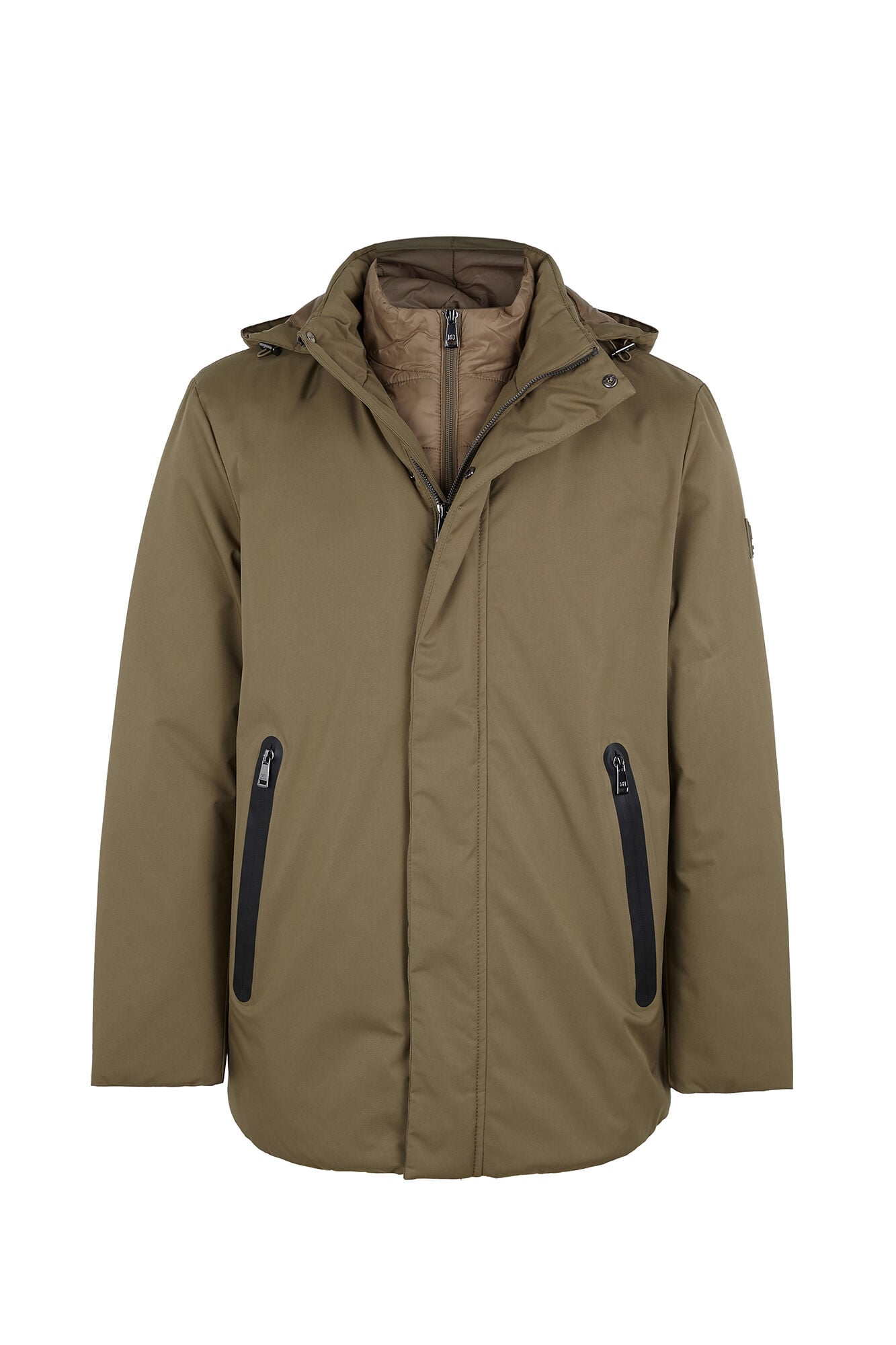 Pedro del Hierro Long technical parka Green