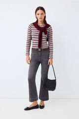 Pedro del Hierro Jeans push up flare capri Cizento