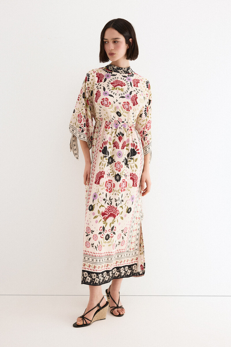 TFP by Tamara Falcó Positioned panels dress Beige
