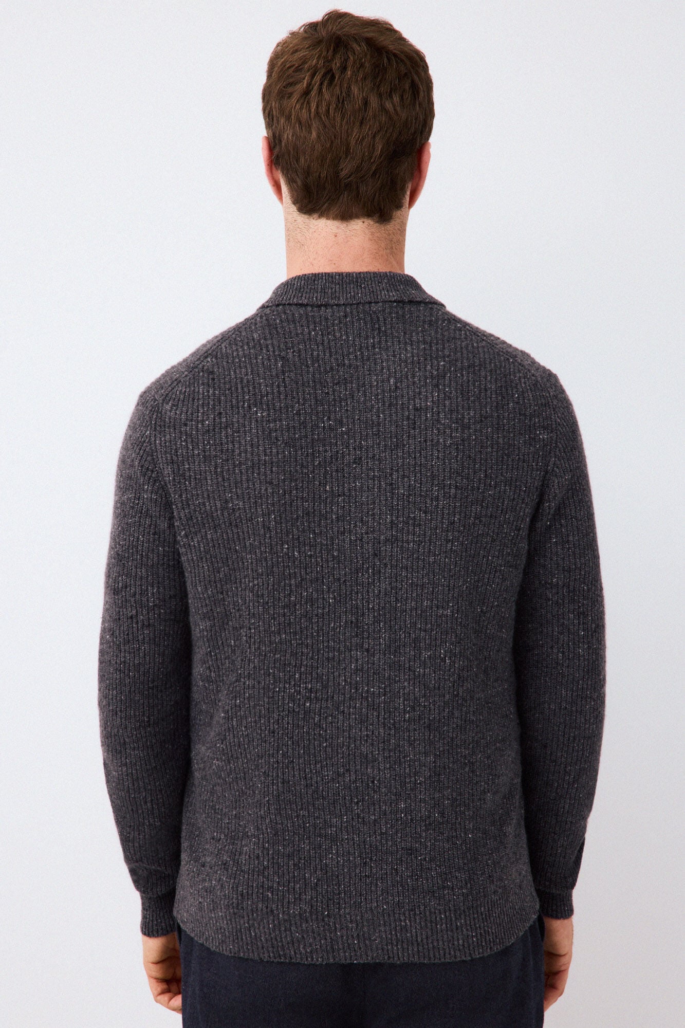 Pedro del Hierro Italian premium yarn knit cardigan Grey