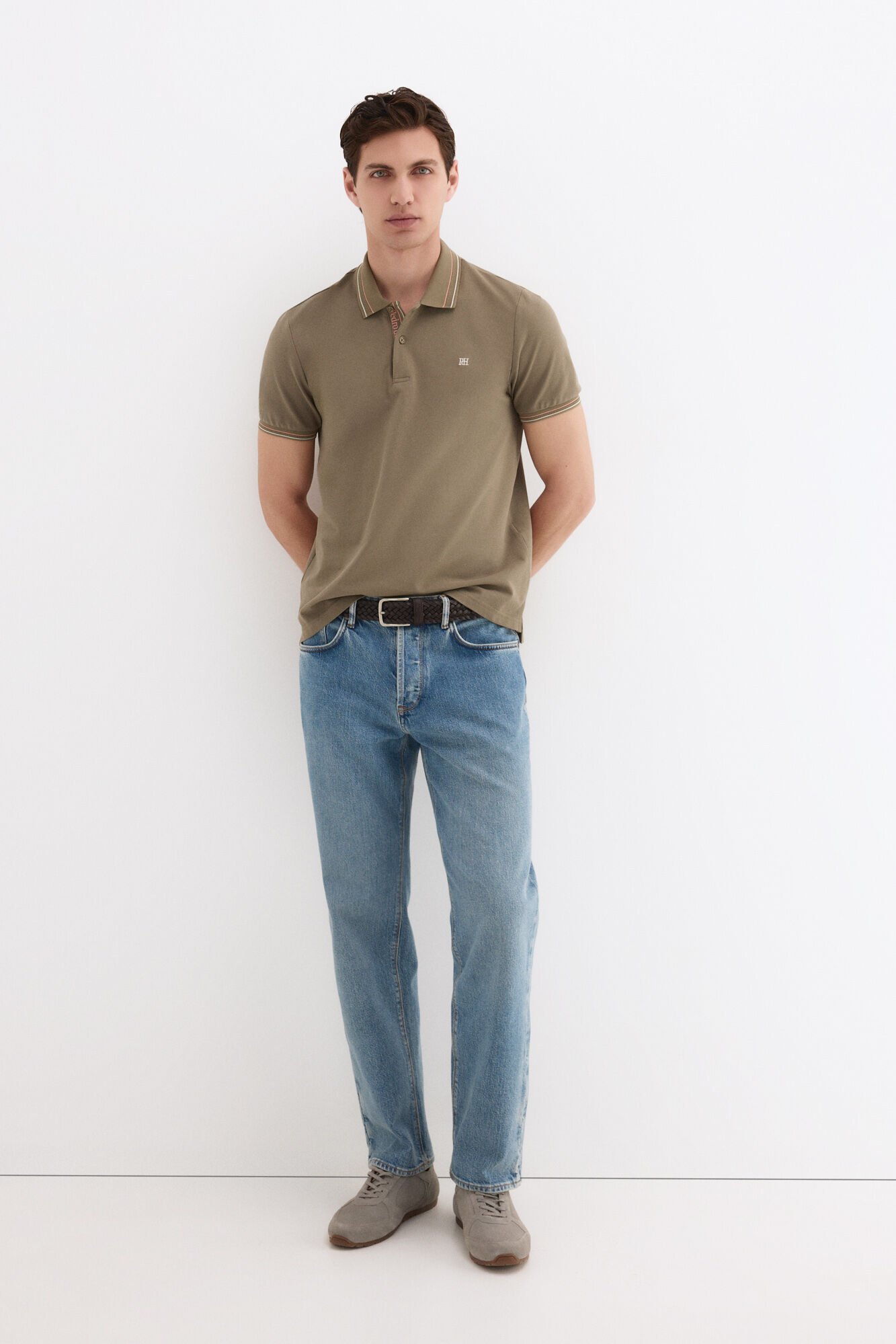 Pedro del Hierro Polo de jacquard Verde