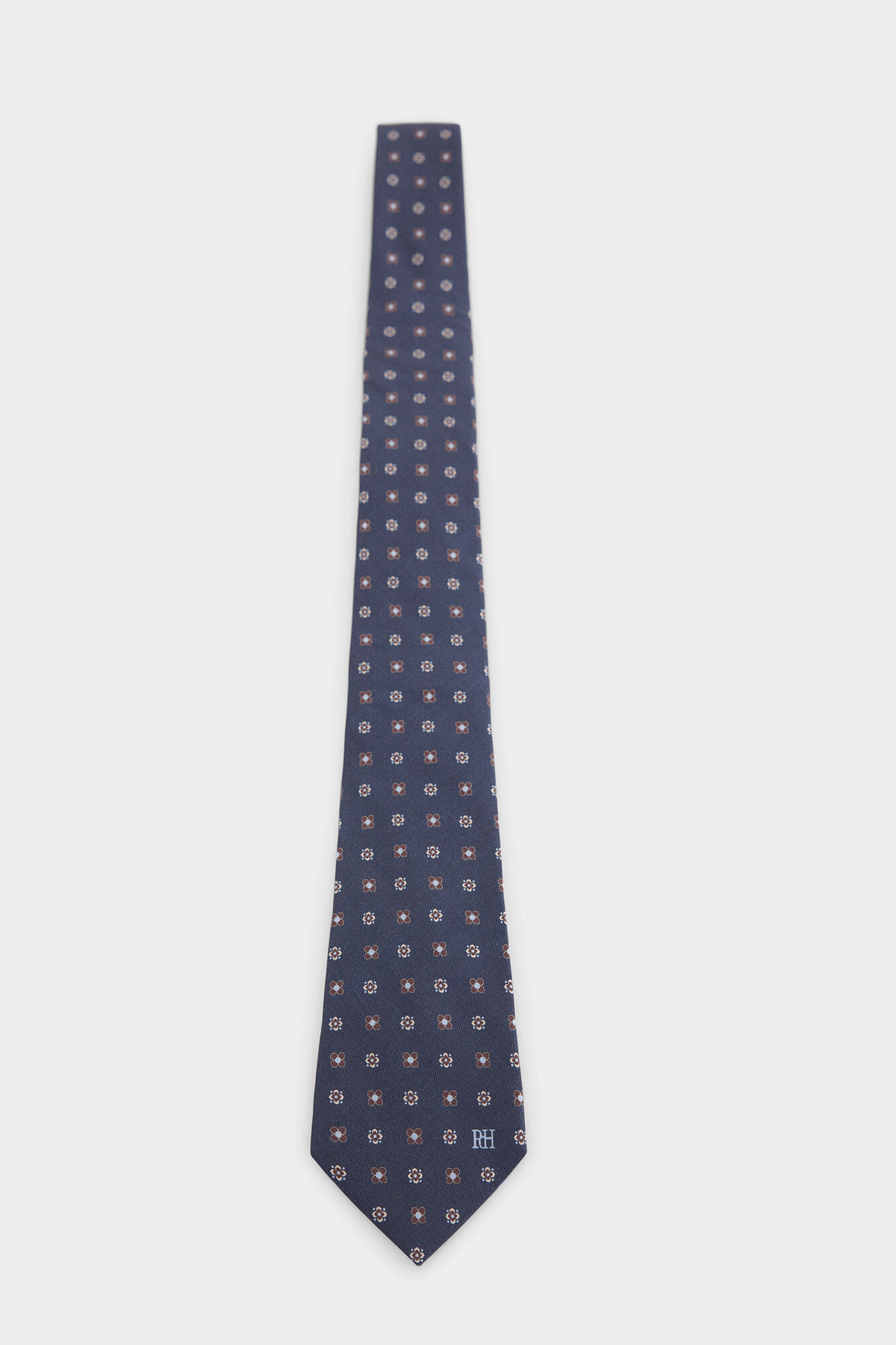 Pedro del Hierro Natural silk tie Blue