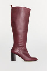 Pedro del Hierro High leather boot Burgundy