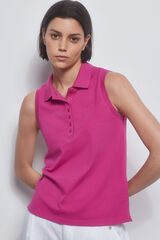 Pedro del Hierro Sleeveless polo shirt Coral