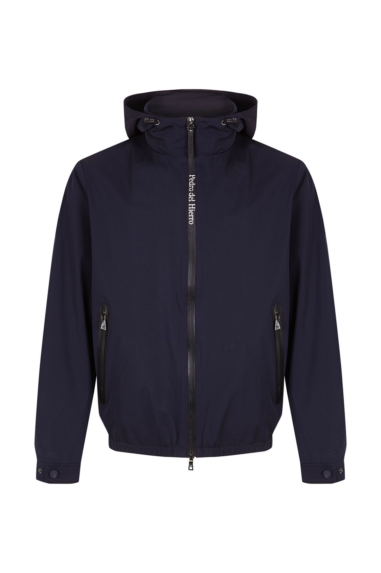 Pedro del Hierro Technical lightweight hooded jacket Blue