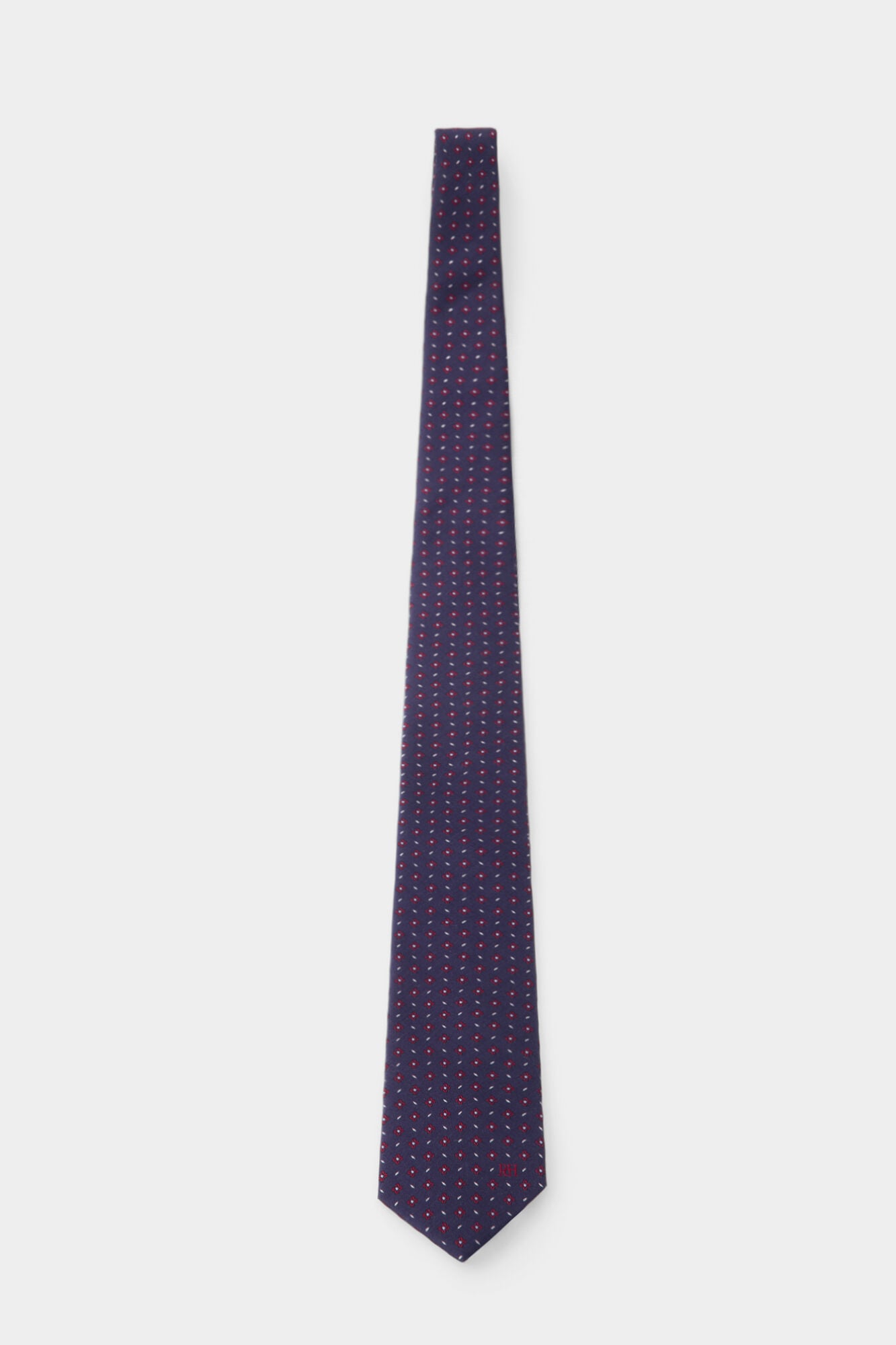 Pedro del Hierro Extra-fine silk tie Blue