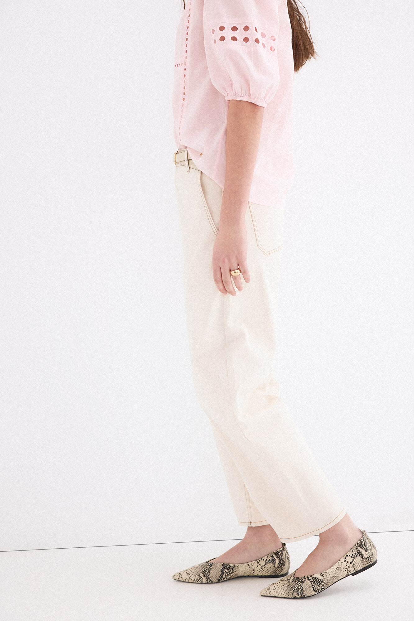 Pedro del Hierro Barrel balloon jeans Ecru