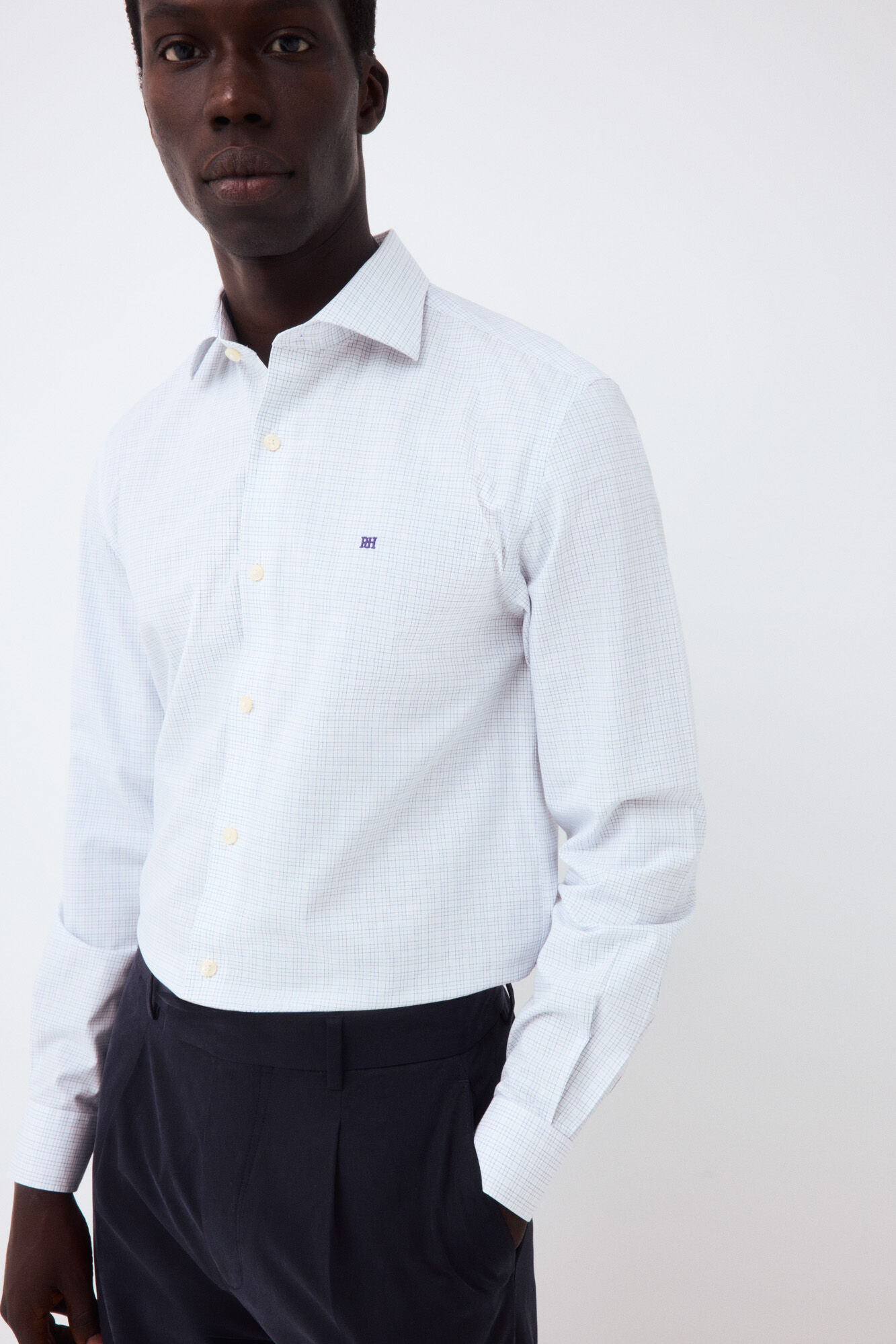 Pedro del Hierro Plaid easy-iron dress shirt