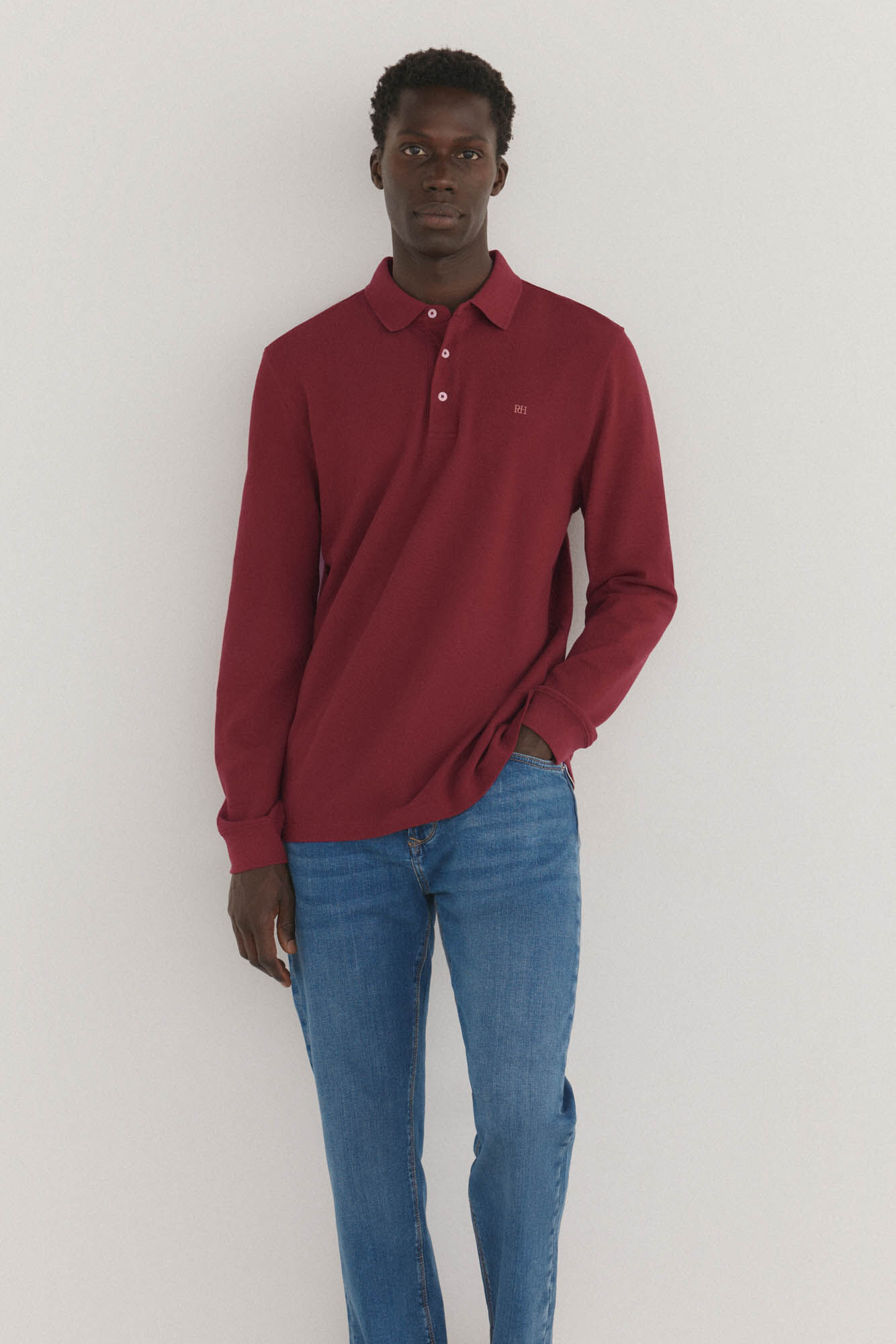 Pedro del Hierro Polo b&aacute;sico manga larga