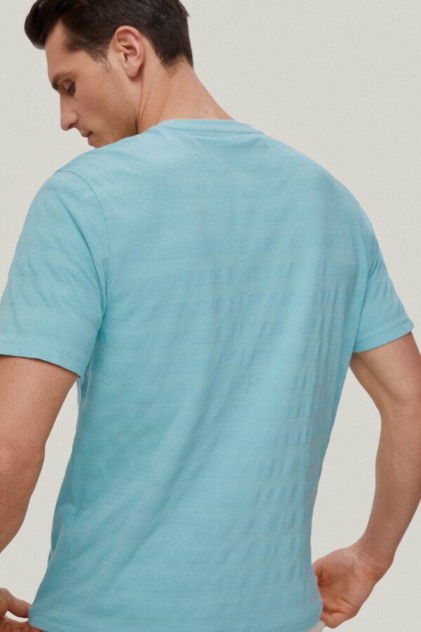 Pedro del Hierro Camiseta fantasía jacquard Turquoise