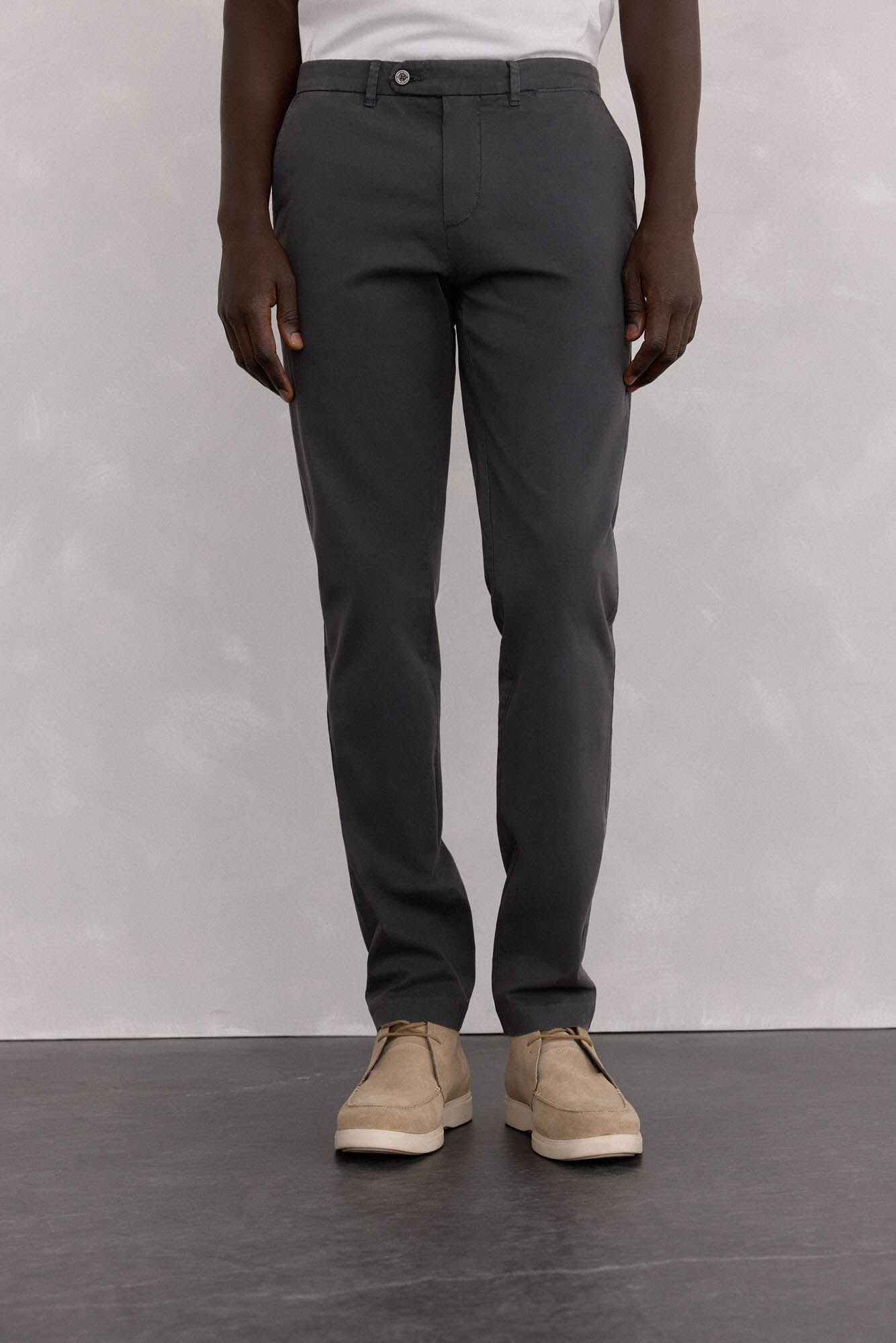 Pedro del Hierro Premium slim fit chinos pants Grey