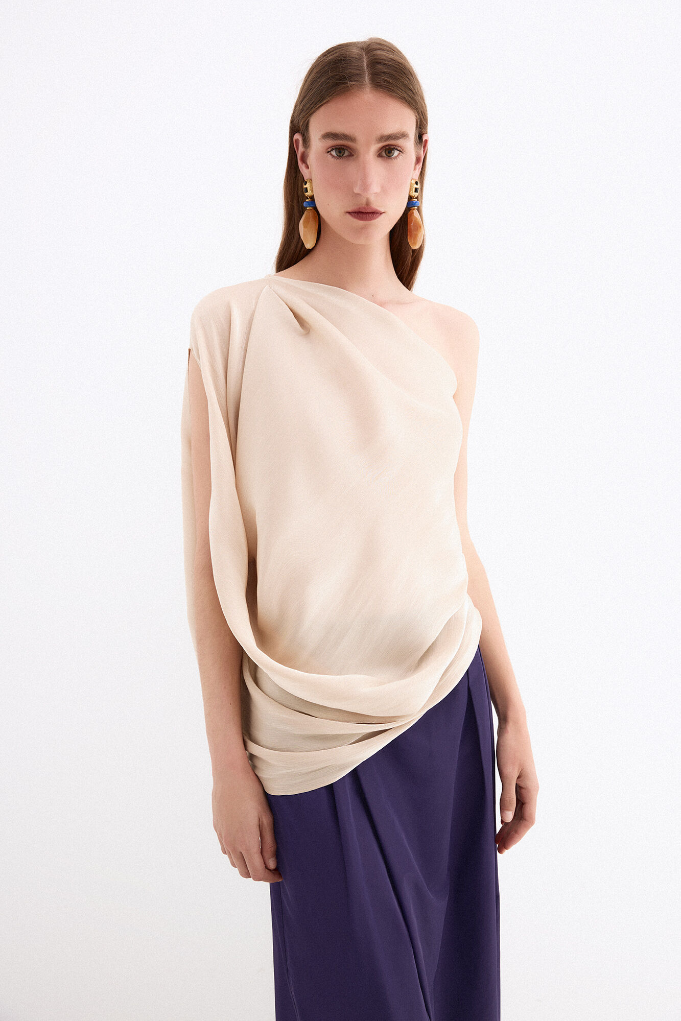Pedro del Hierro Asymmetric runway top White