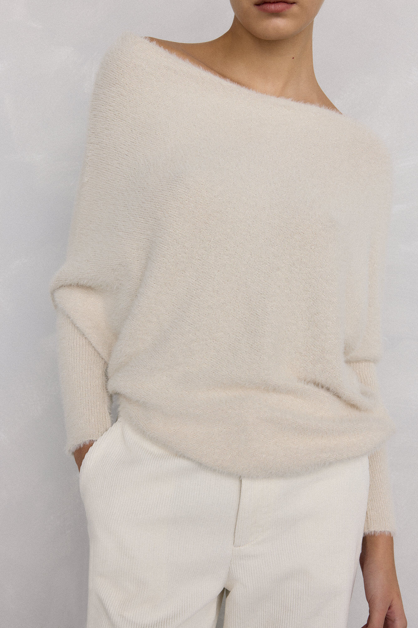 Pedro del Hierro Jersey asim&eacute;trico hilatura con brillo