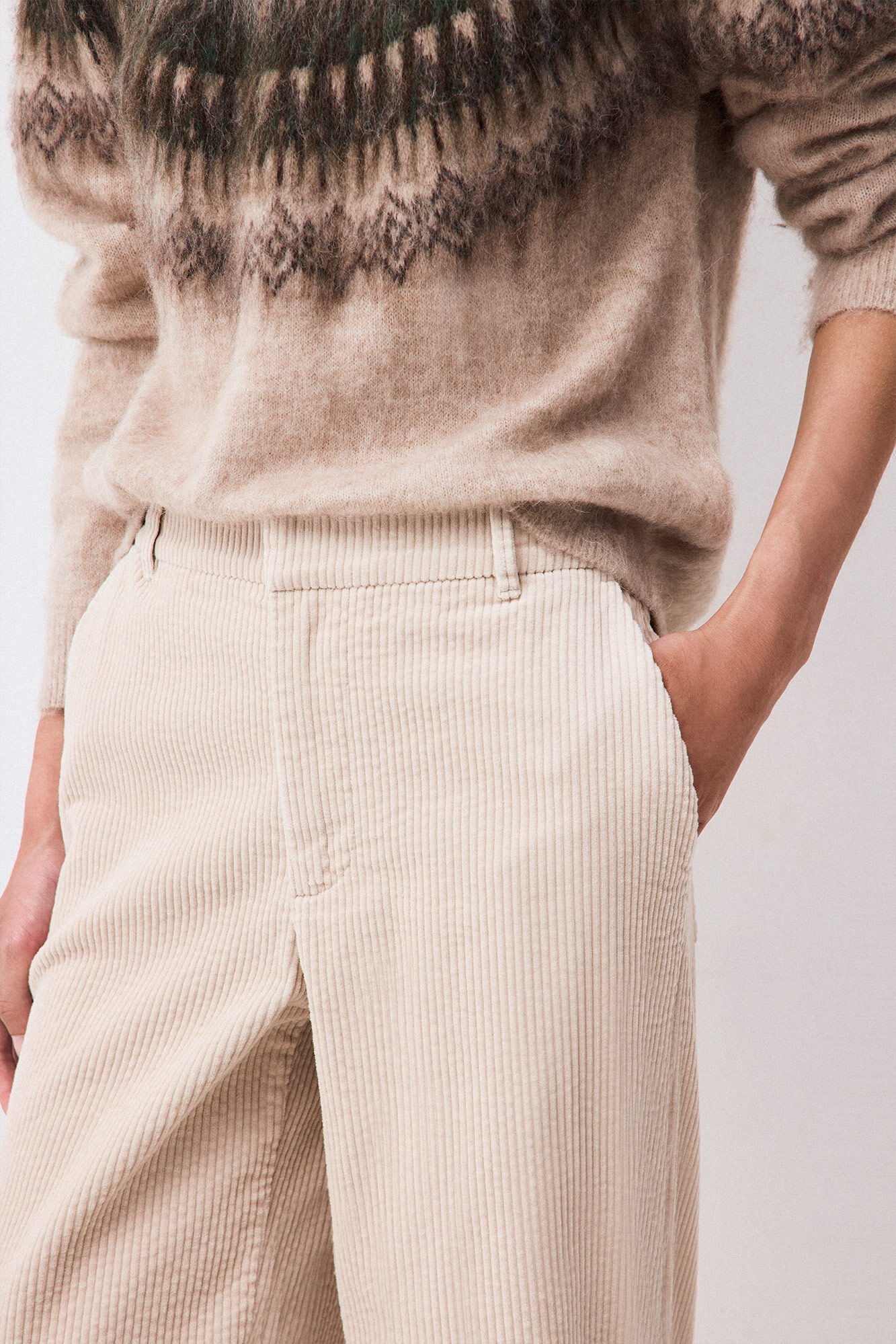 Pedro del Hierro Corduroy wide leg trousers