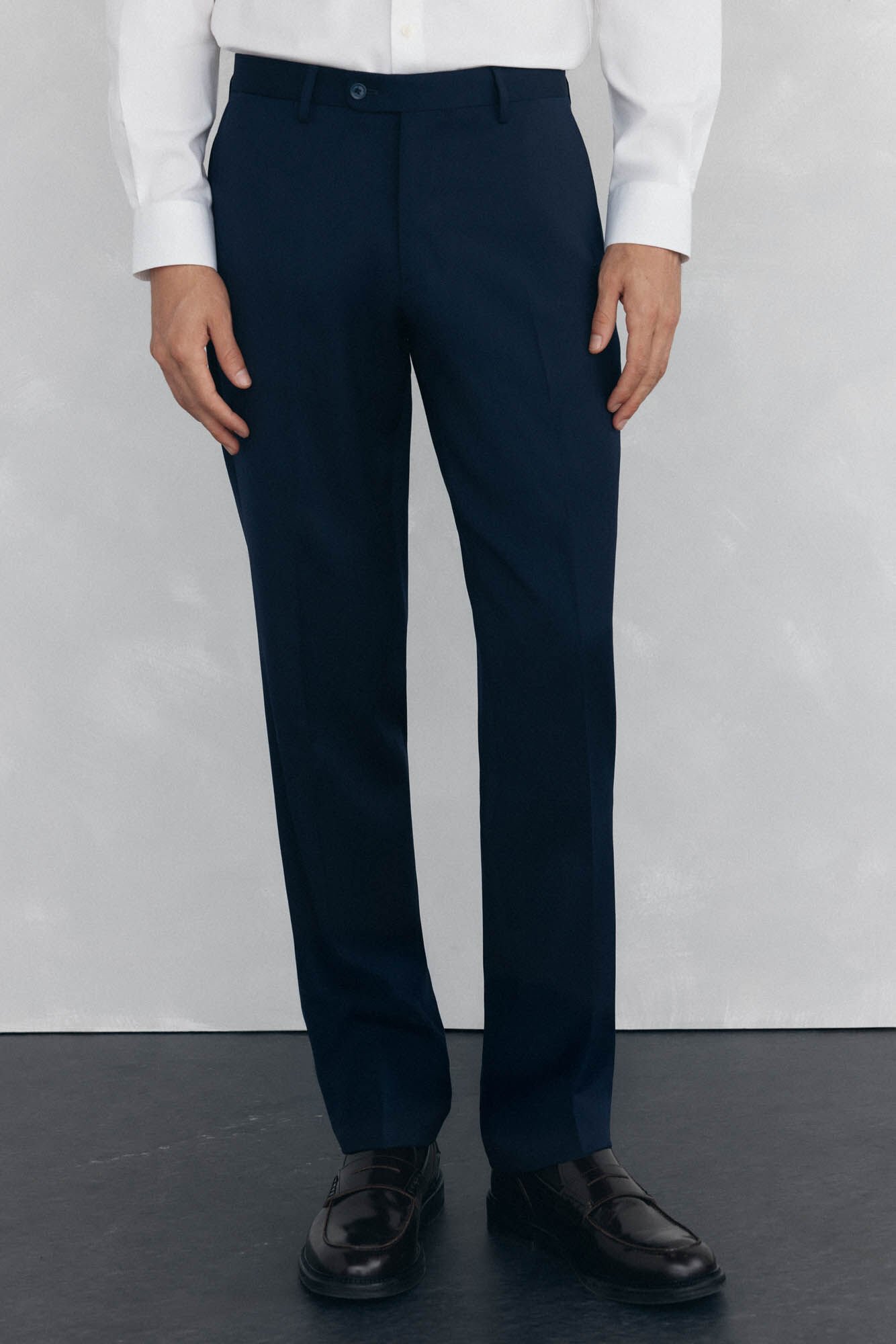 Pedro del Hierro plain tailored bi-stretch trousers Blue