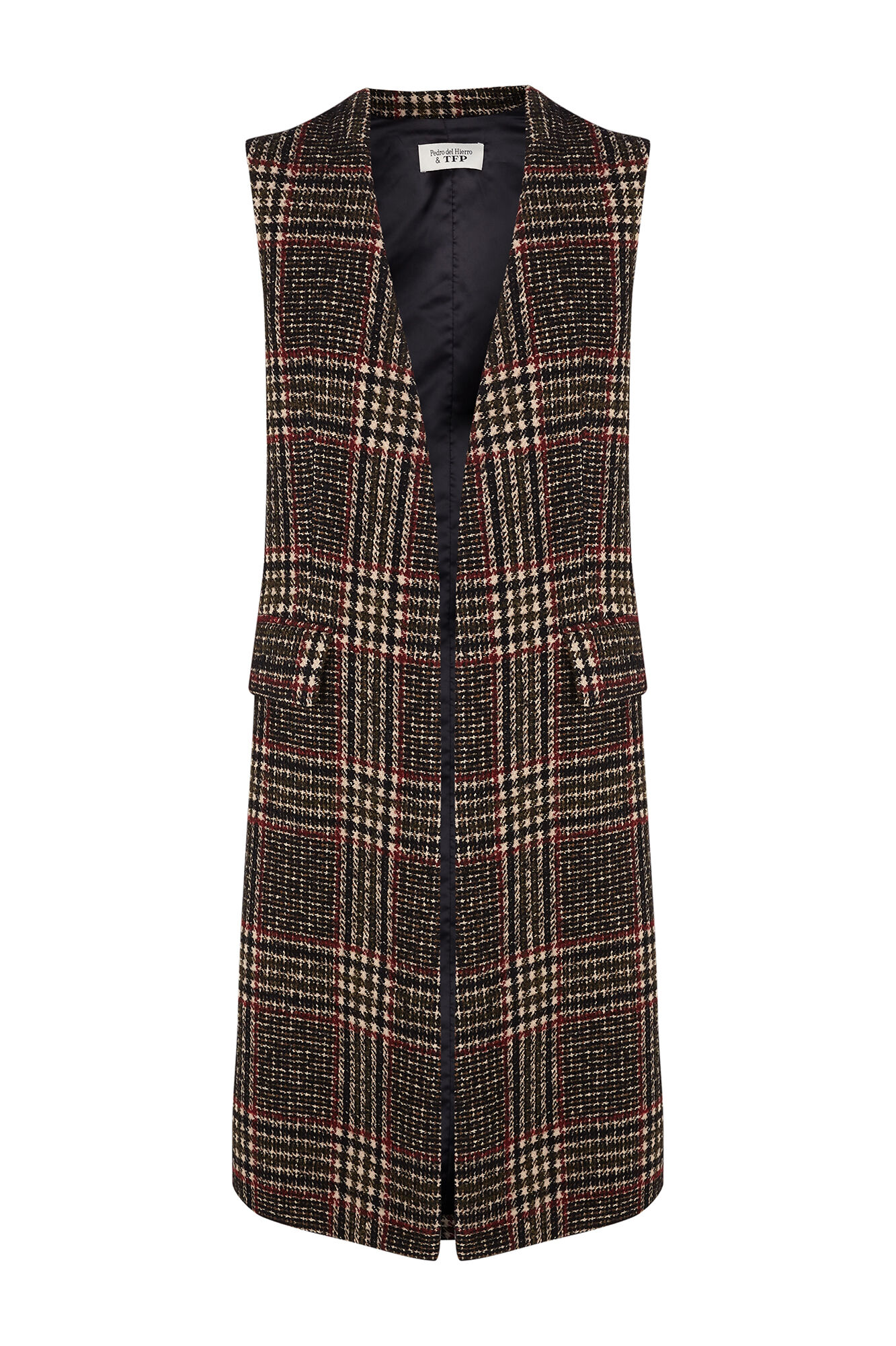 TFP by Tamara Falc&oacute; Checkered gilet Brown