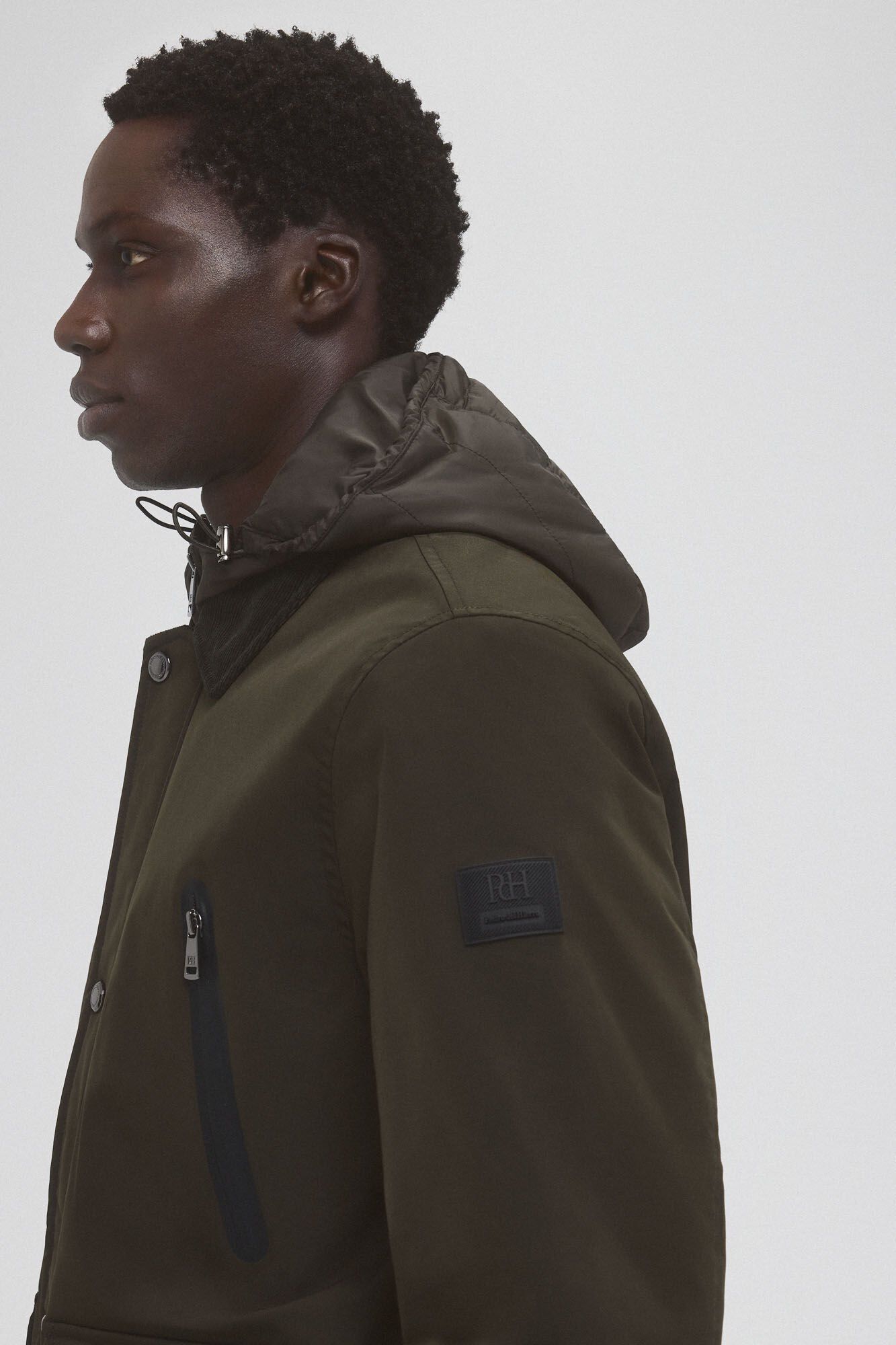 Pedro del Hierro Casaco gola bombazina Verde