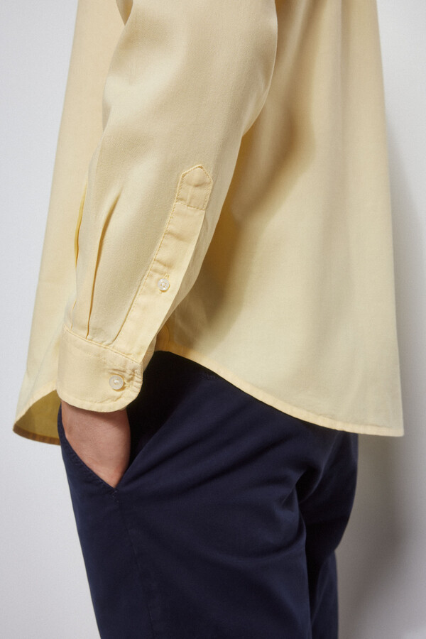 Pedro del Hierro camisa iconic oxford tingida Amarelo