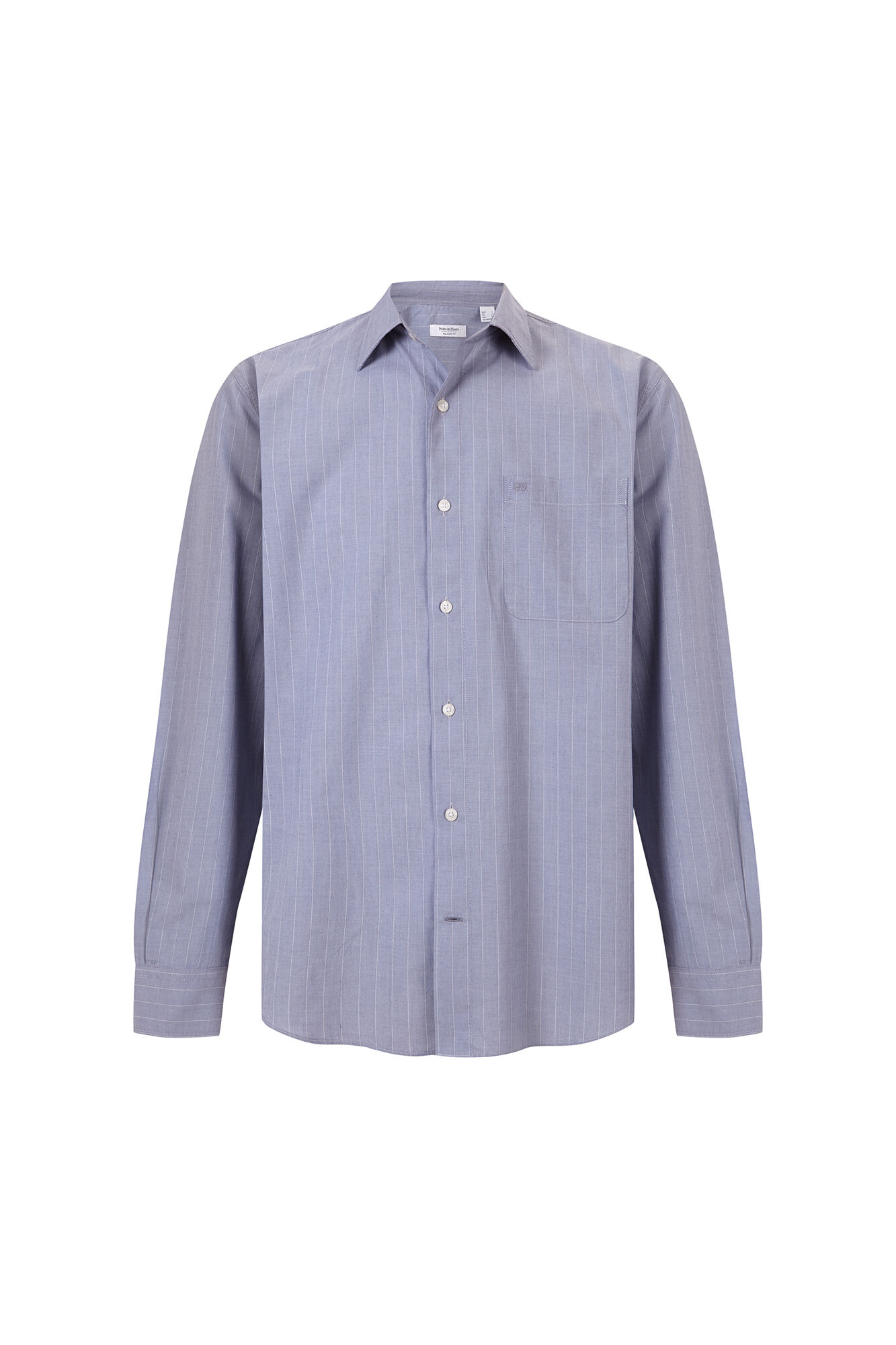 Pedro del Hierro Striped poplin relax fit shirt Blue