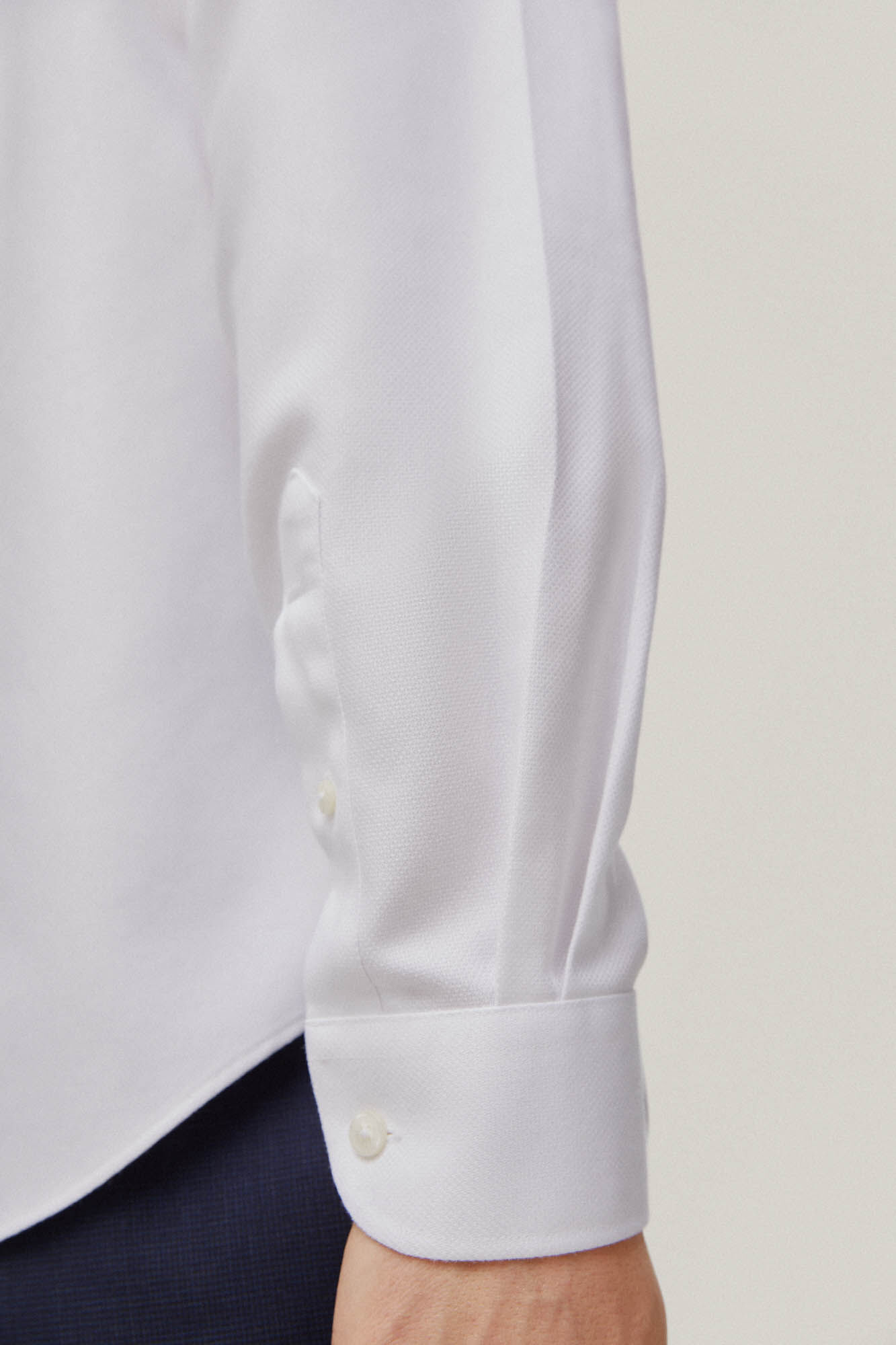 Pedro del Hierro Camisa vestir estructura lisa non iron + antimanchas Blanco