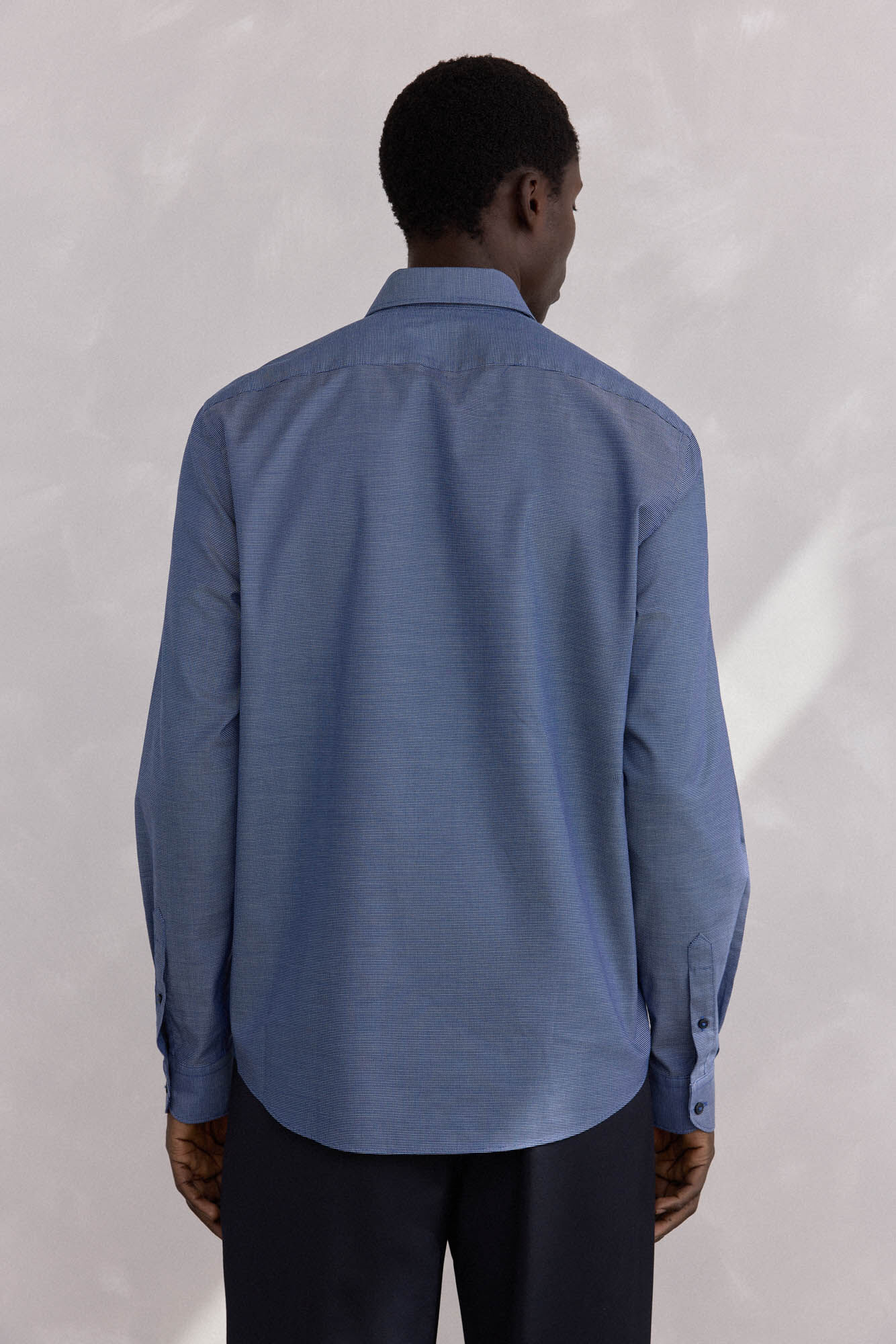 Pedro del Hierro Easy-iron structured shirt + anti-odor regular fit Blue