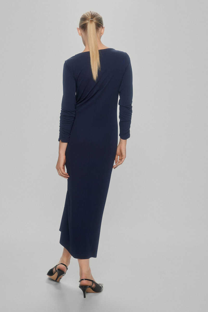 Pedro del Hierro Ruched jersey-knit dress Blue