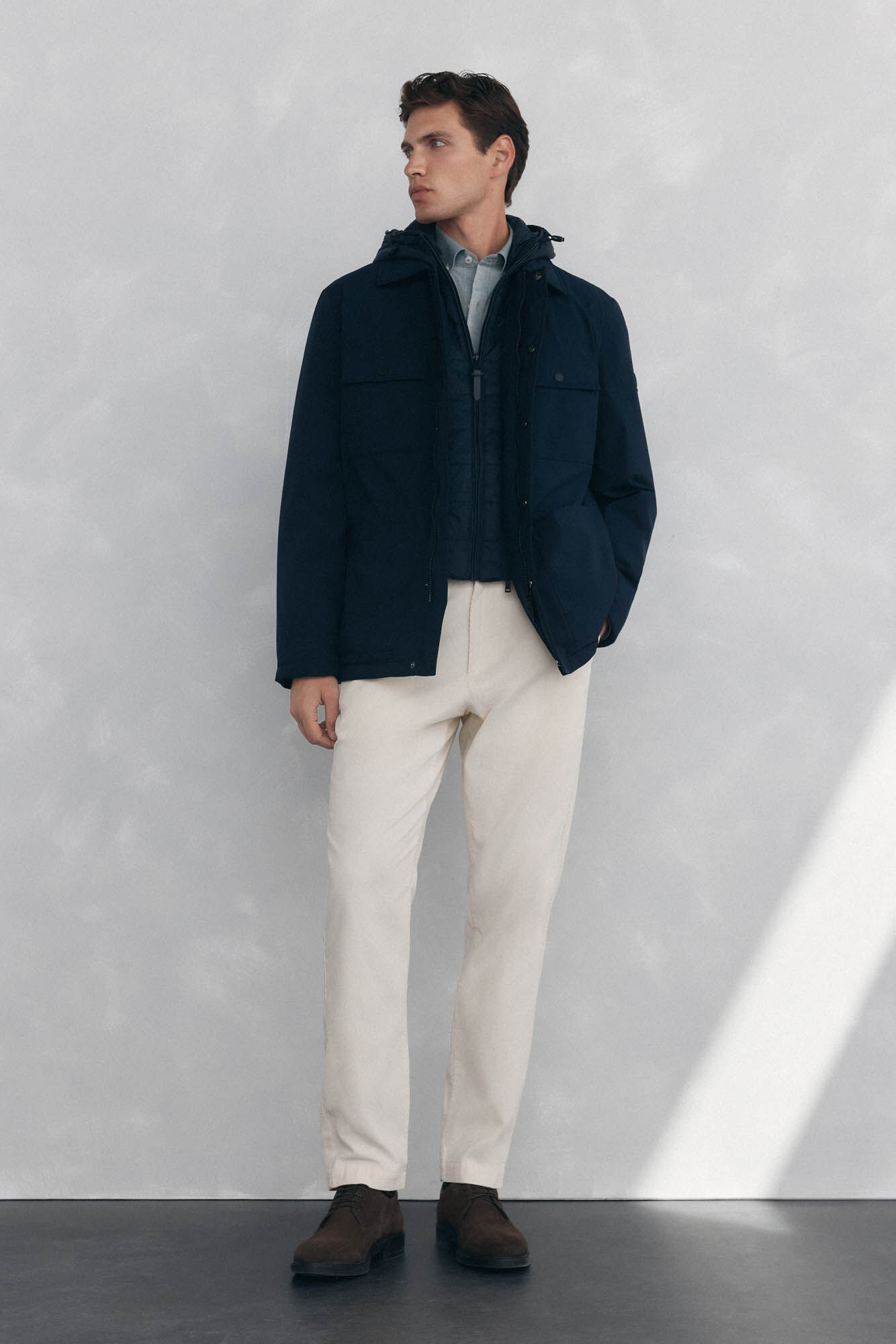 Pedro del Hierro 4-pocket jacket with views Blue