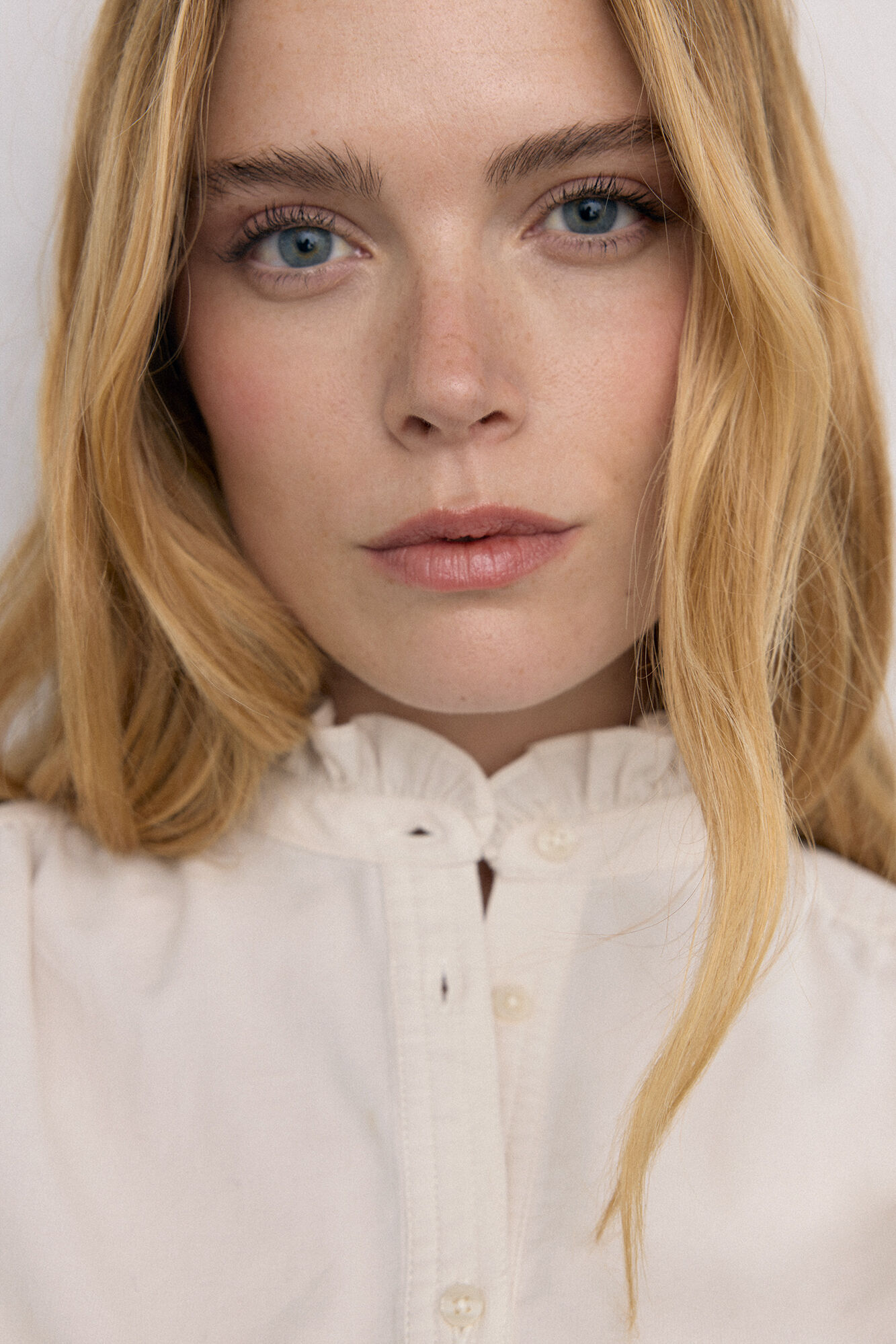 Pedro del Hierro Camisa em bombazina Ecru