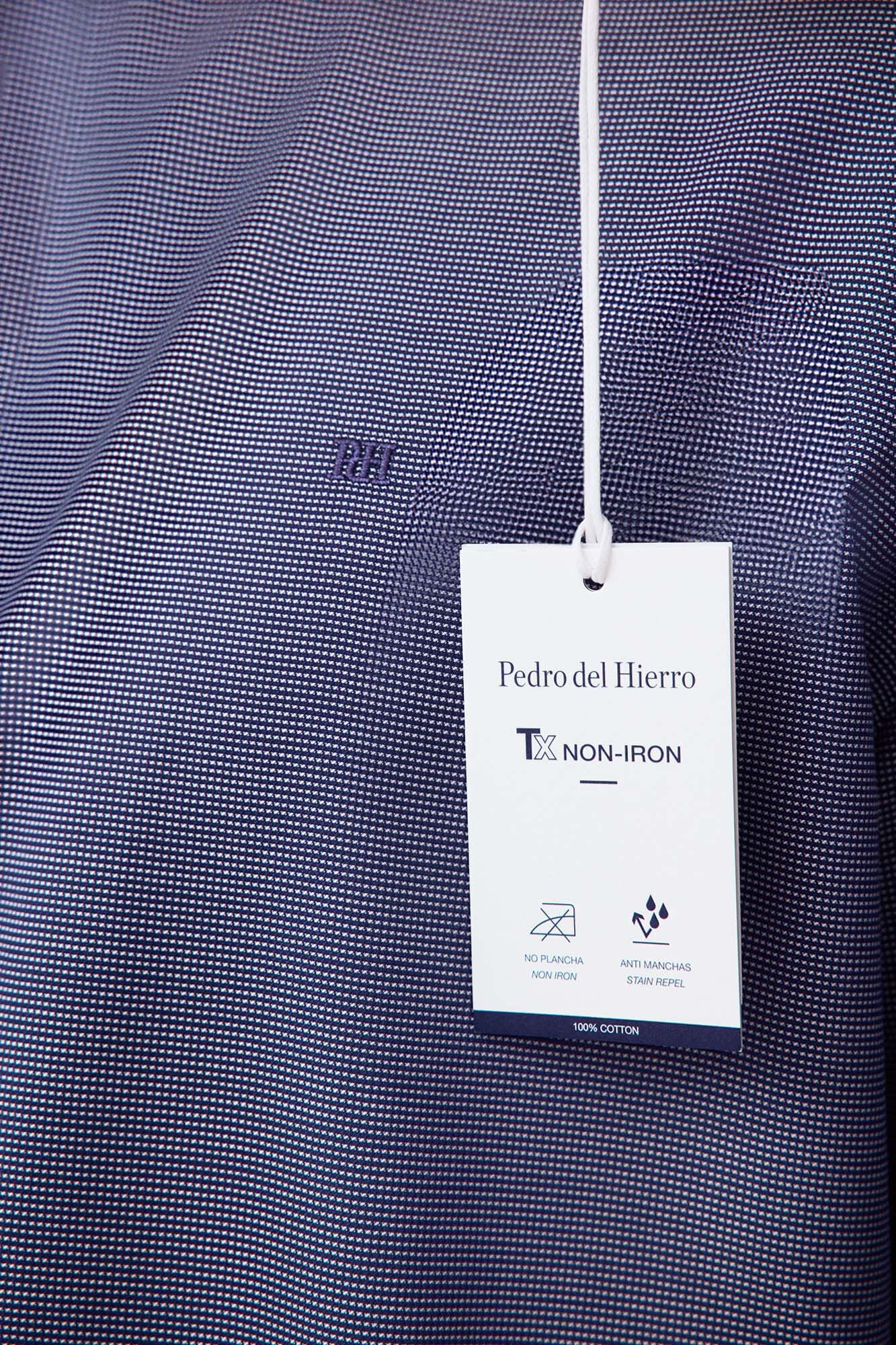 Pedro del Hierro Non-iron + anti-stain slim fit dress shirt Blue