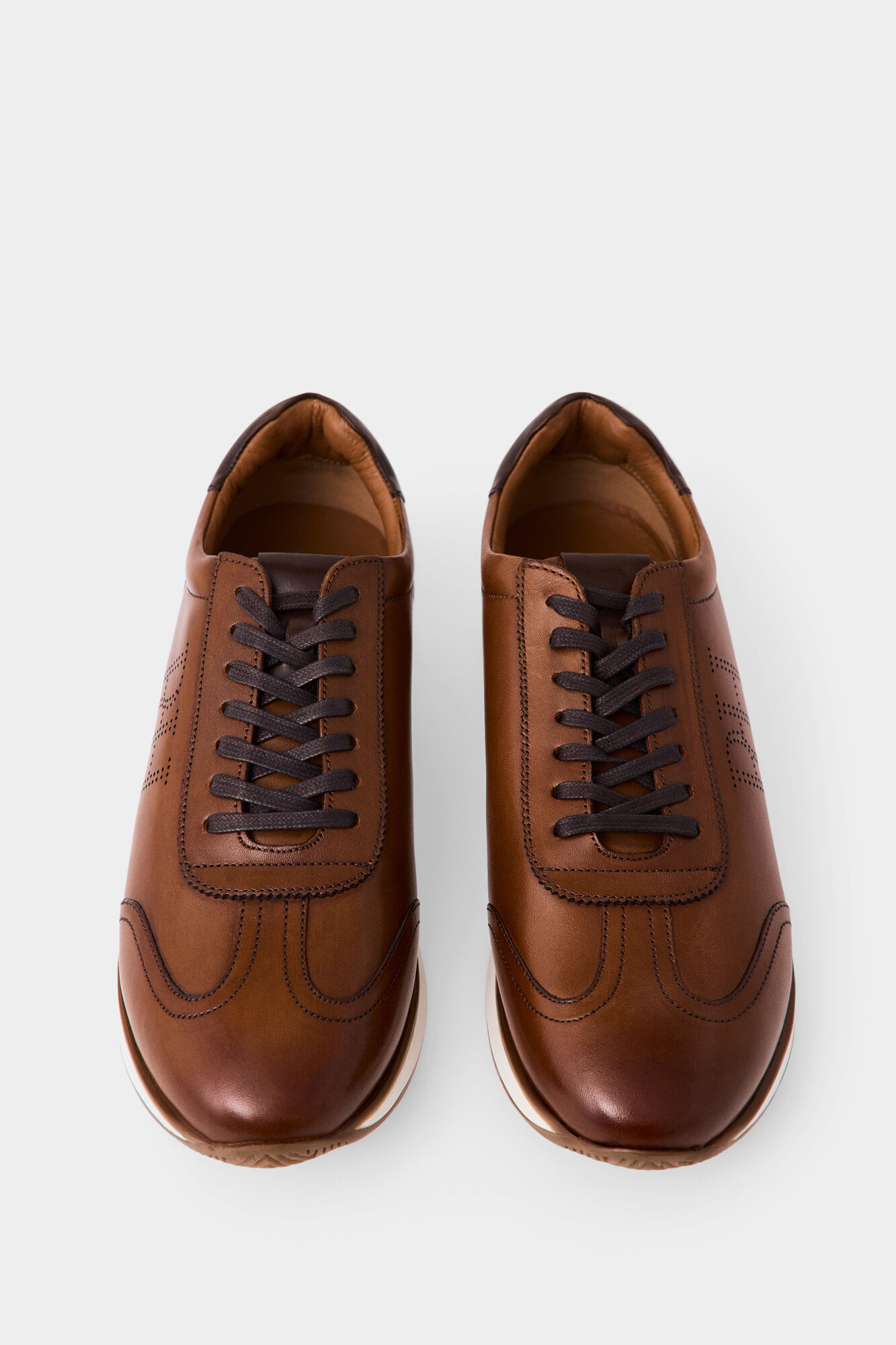 Pedro del Hierro Leather icon sneaker Beige