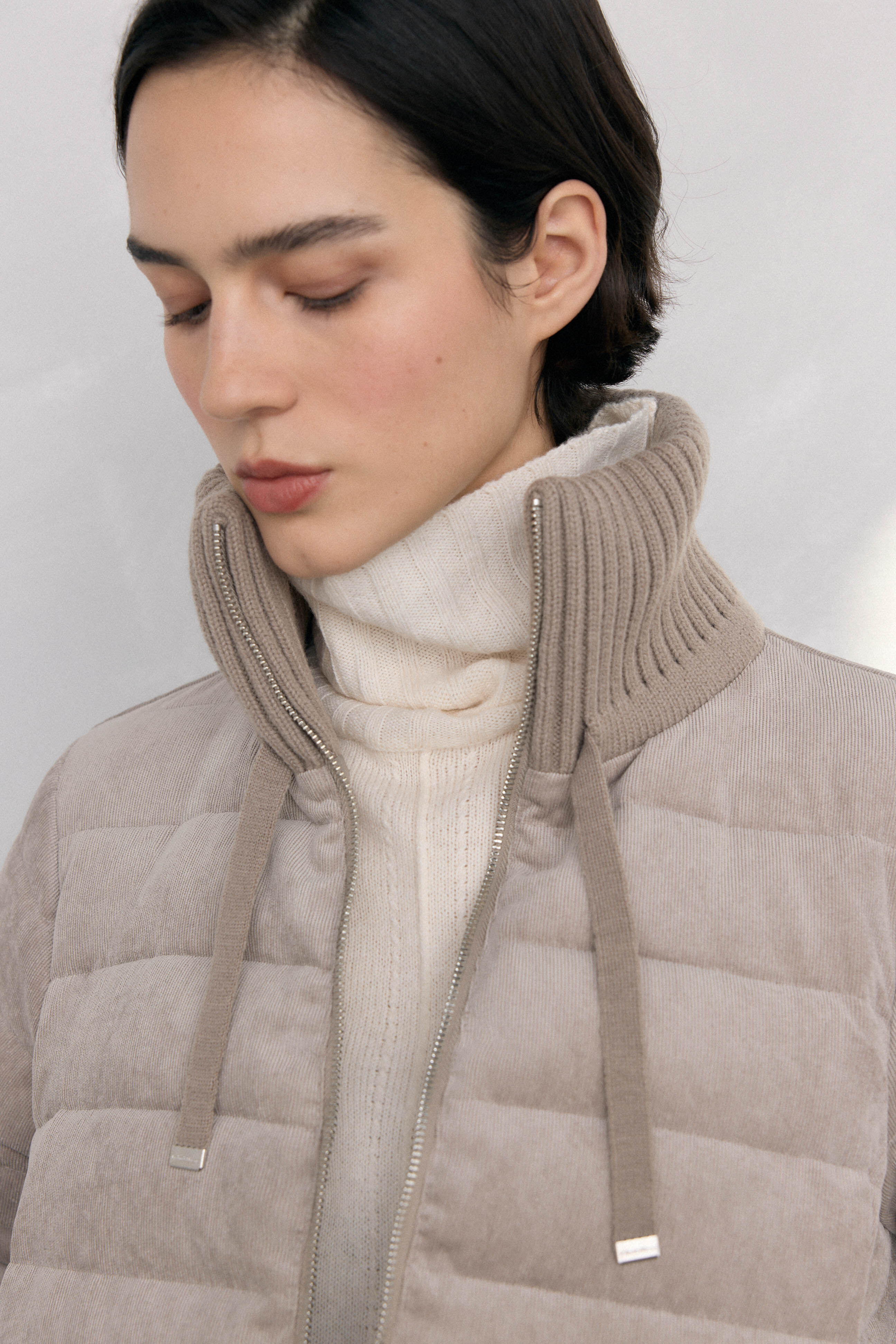 Pedro del Hierro Veludo veludo curto ultraleve Beige