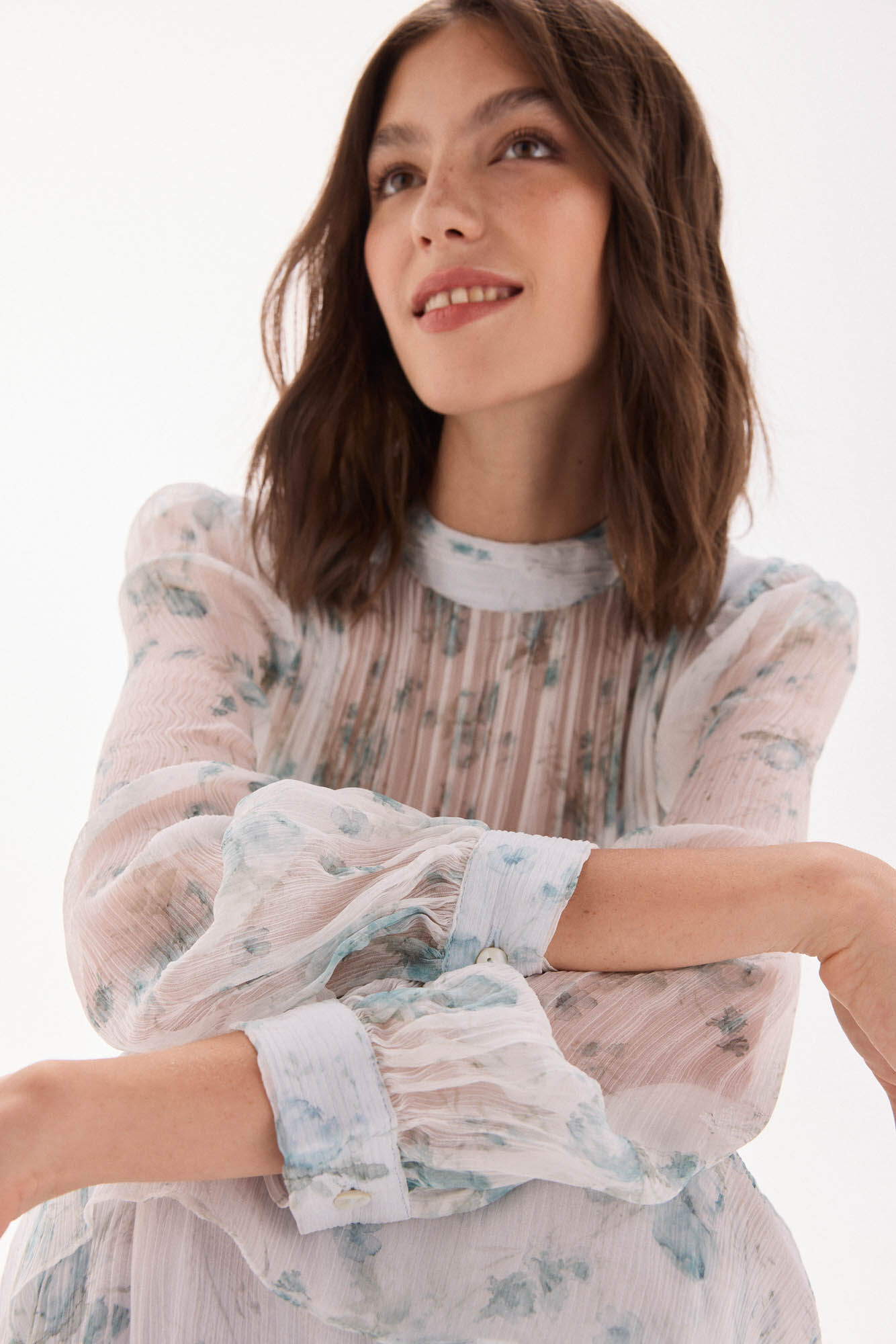 TFP by Tamara Falc&oacute; Vestido com babados Turquesa