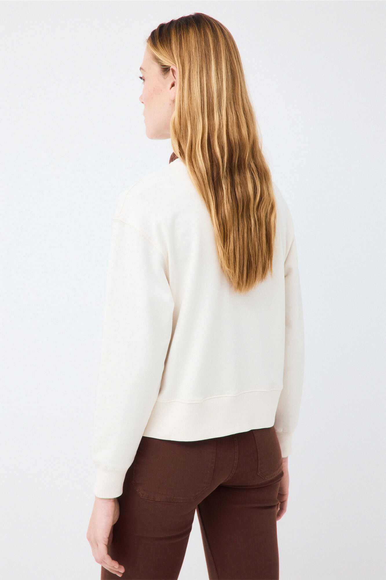 Pedro del Hierro Logo sweatshirt Ecru