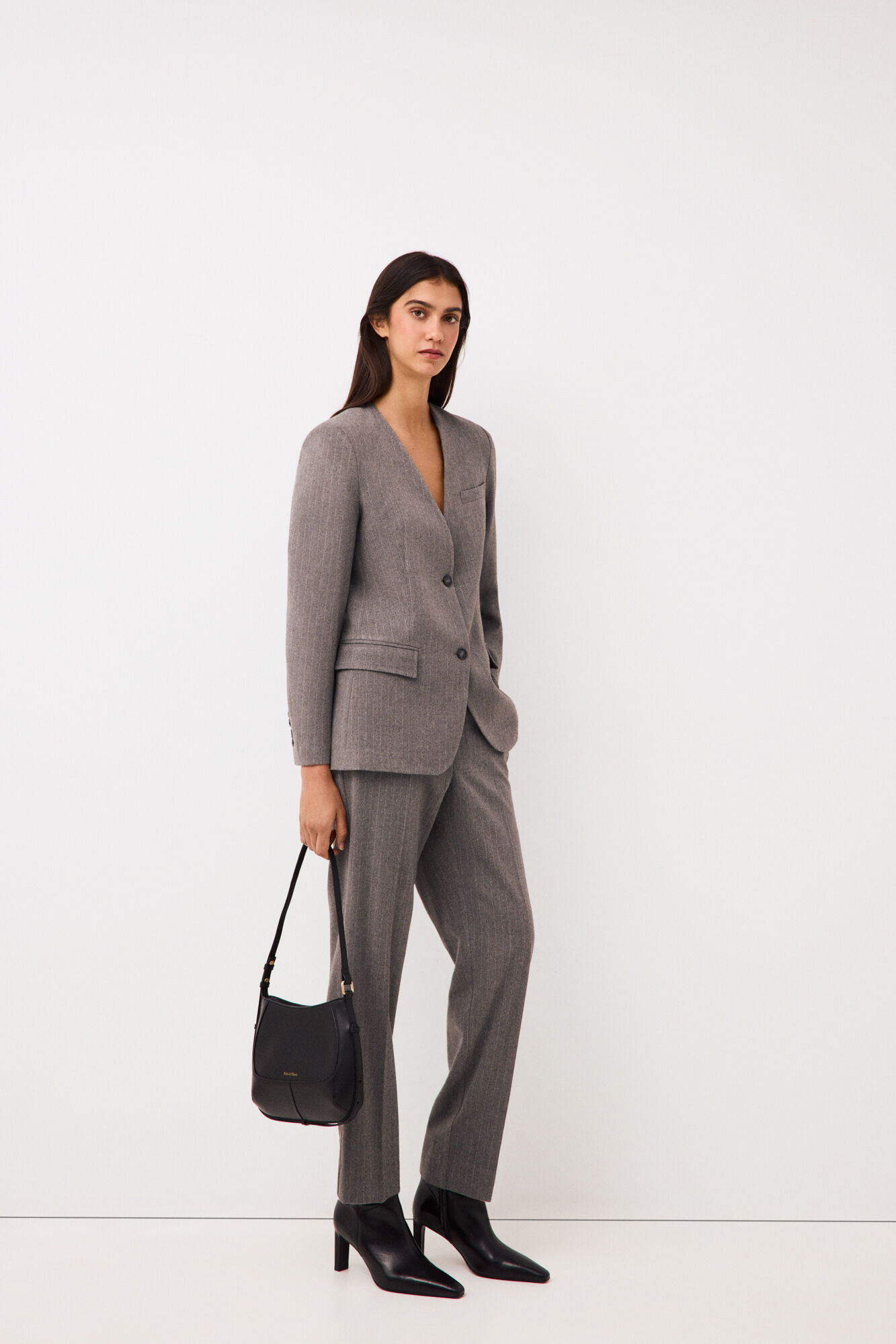 Pedro del Hierro Blazer sem aba risca de giz