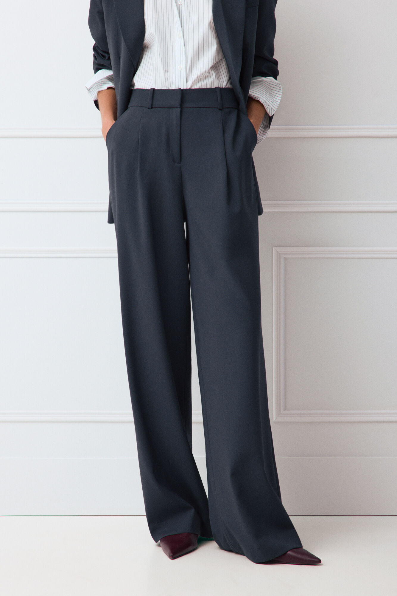 TFP by Tamara Falc&oacute; Navy suit trousers
