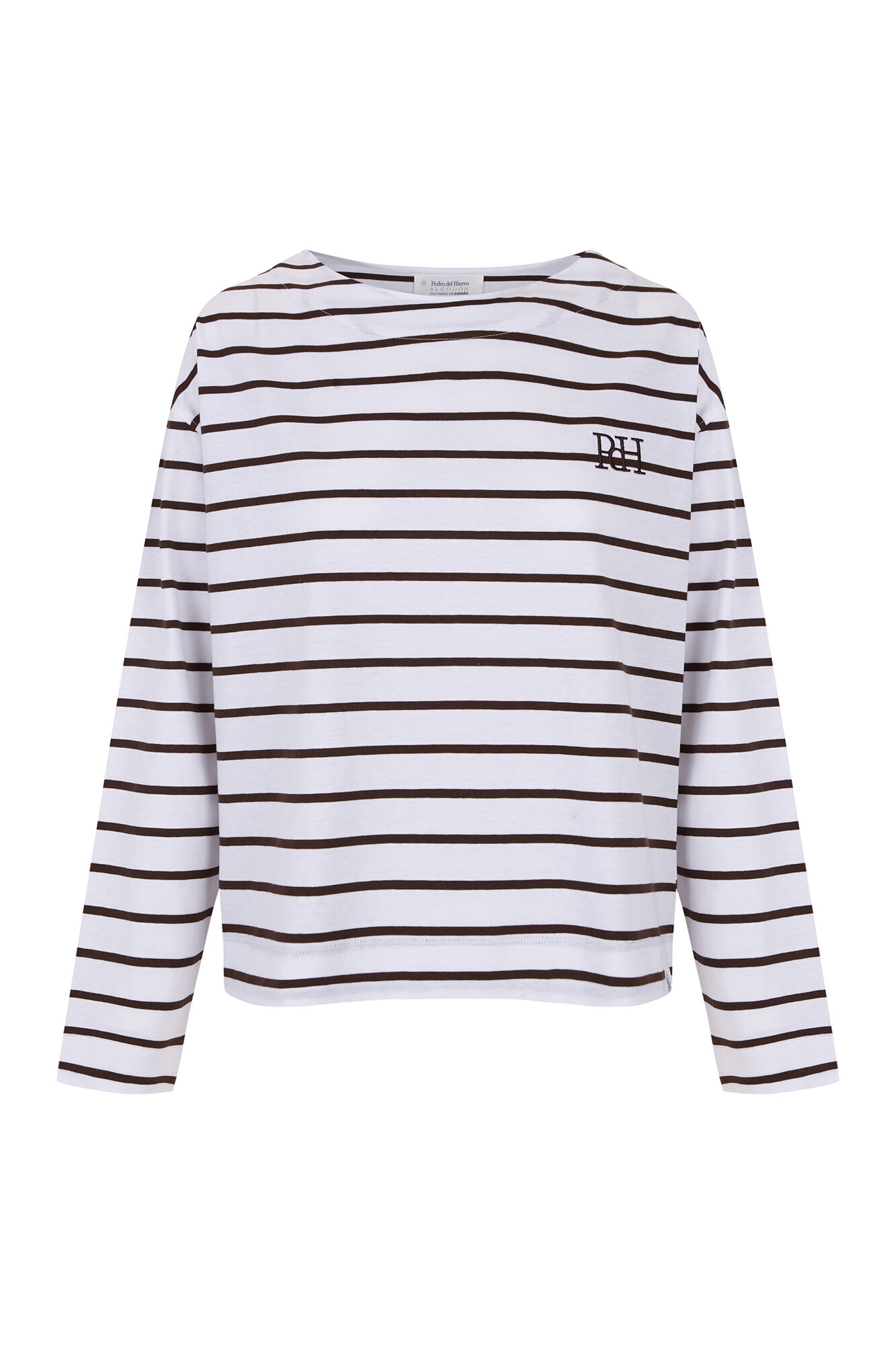 Pedro del Hierro Spanish cotton sailor t-shirt White