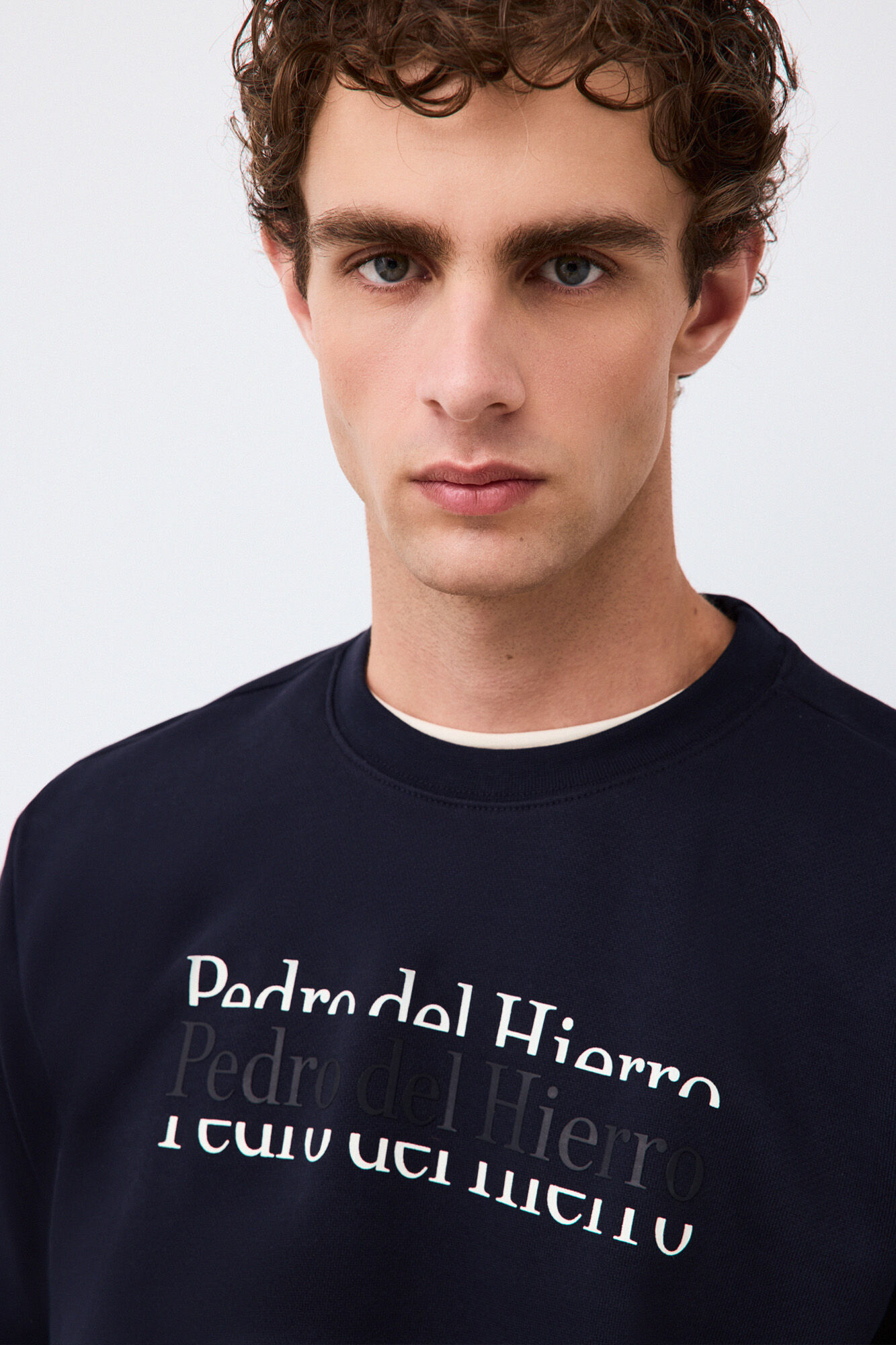 Pedro del Hierro Crew neck logo sweatshirt